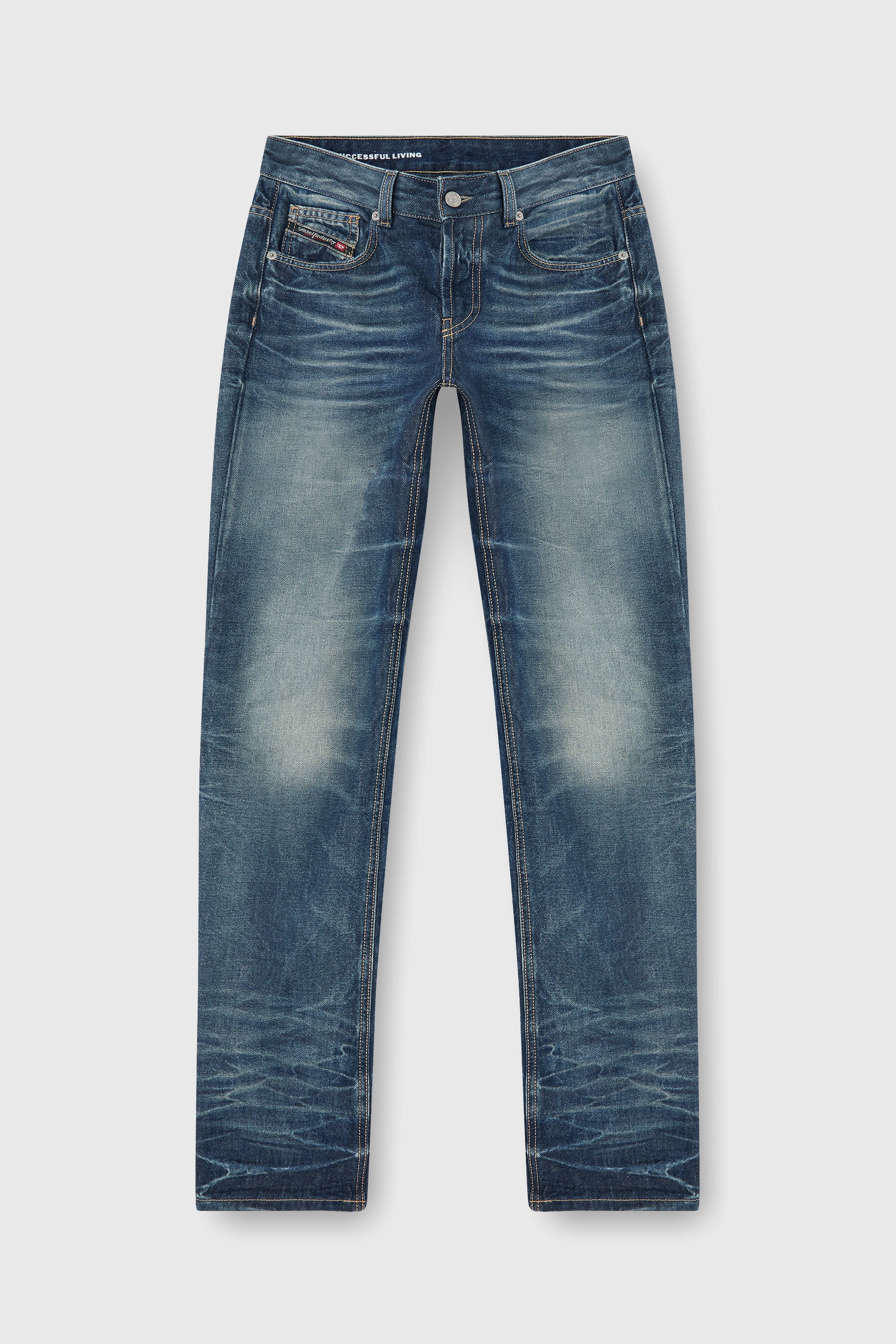 Diesel - Regular Jeans D-Heel 0DBFC Mujer, Azul medio - 7