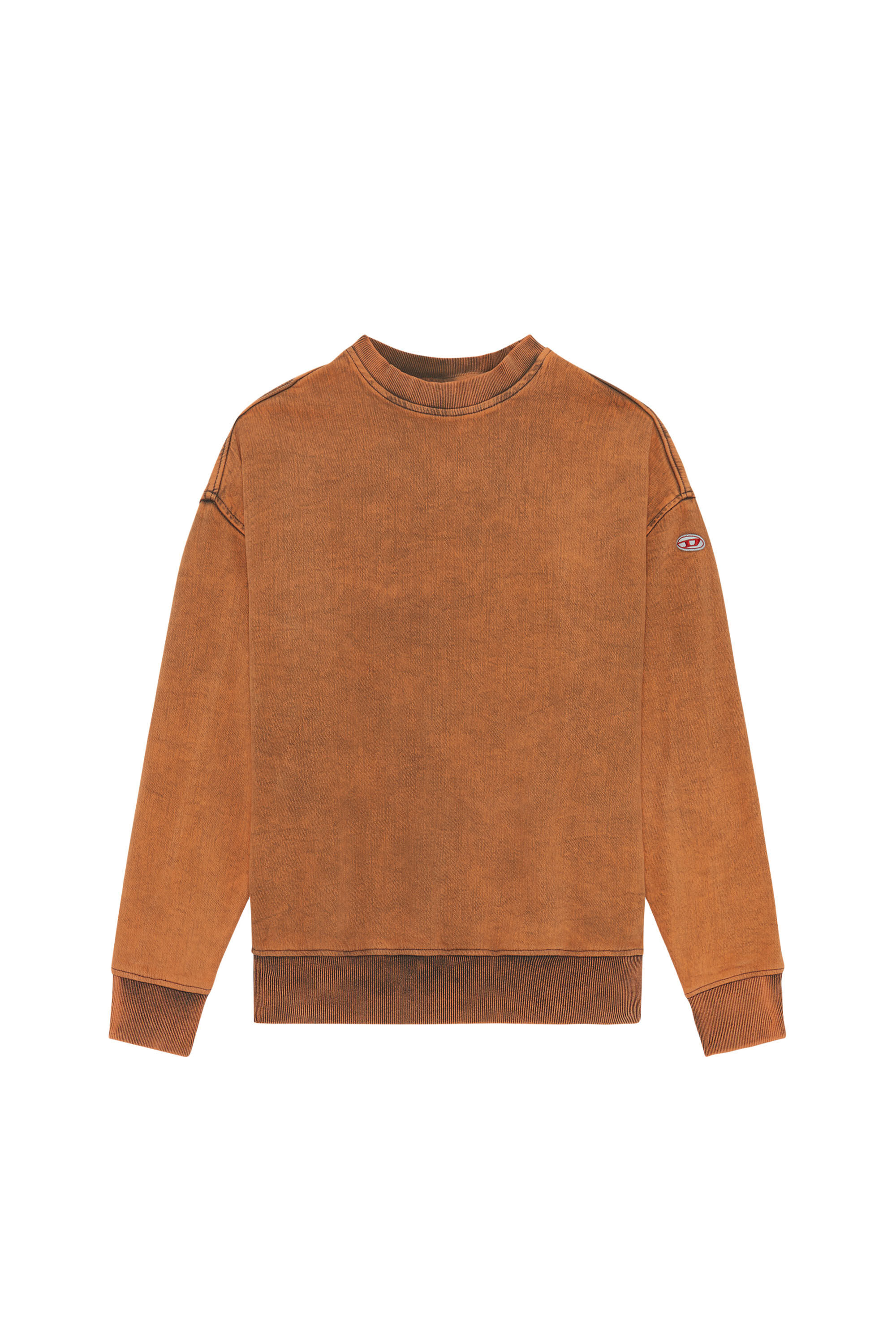 Diesel - D-KRIB TRACK DENIM SWEATSHIRT, Naranja - Image 2