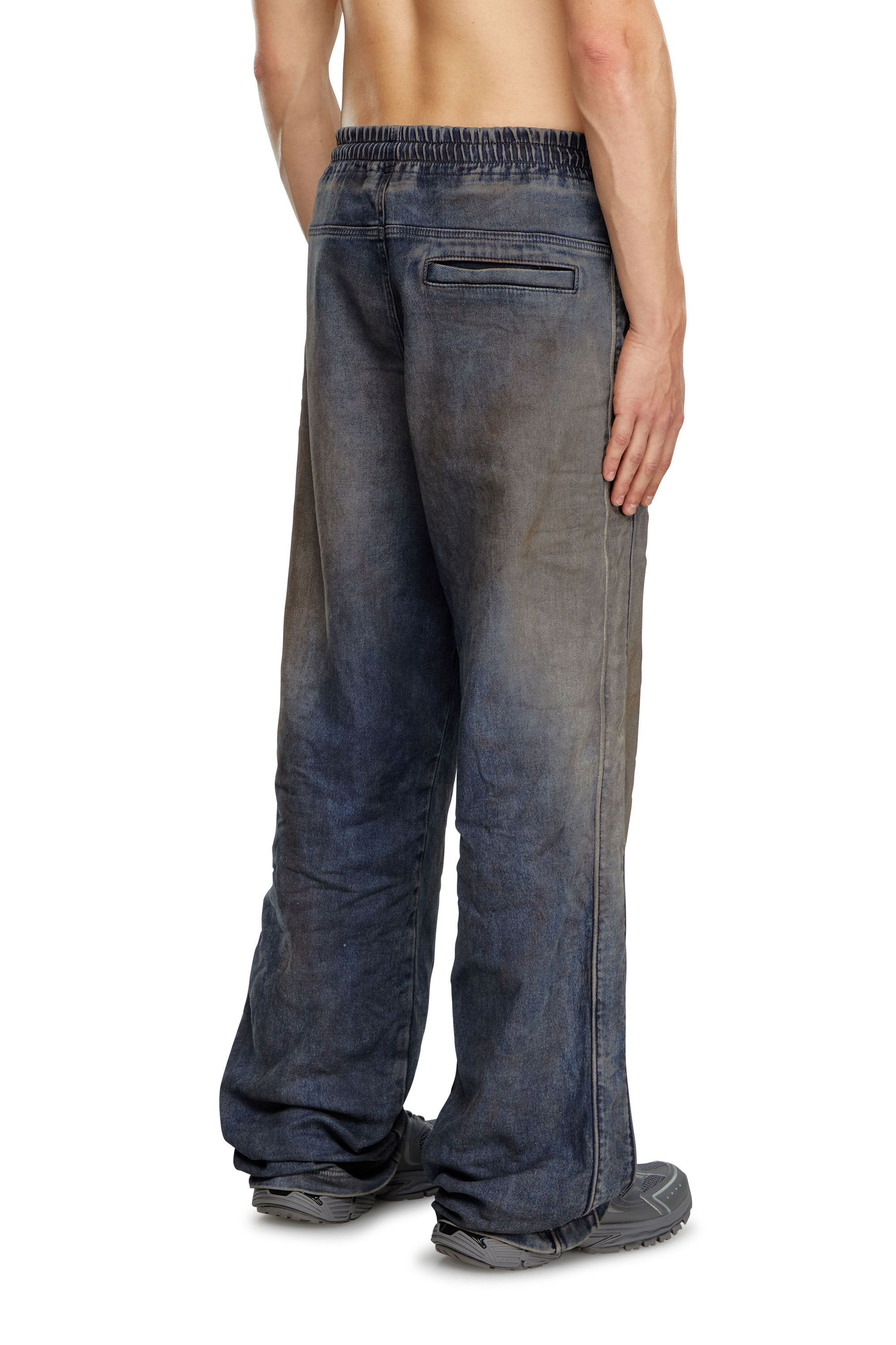 Diesel - Relaxed D-Martyans Track Denim 068LV Hombre, Azul Oscuro - 4