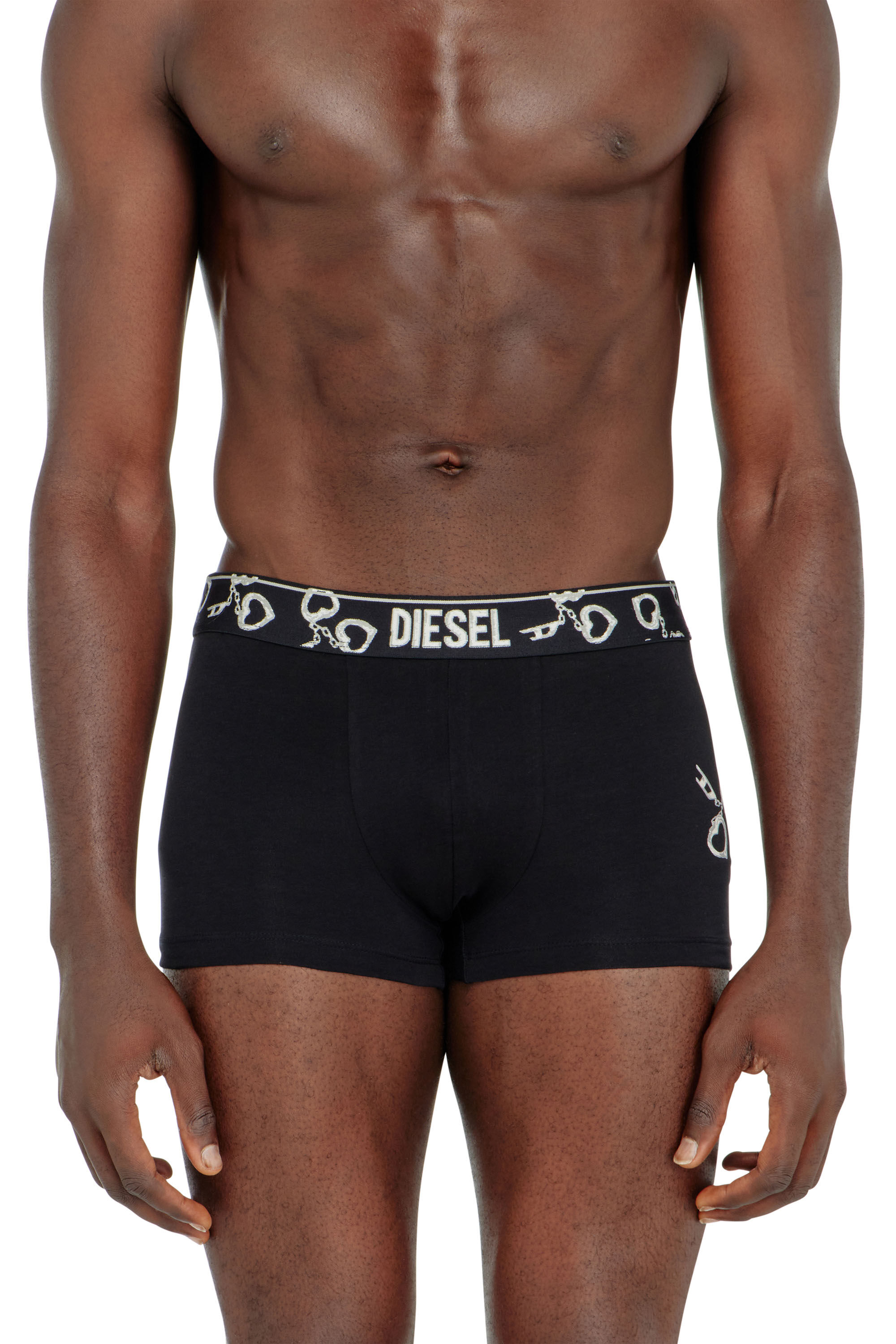 Diesel - DAMIEN-GFT-3PACK, Paquete de tres b&oacute;xers con motivo de esposas Hombre in Negro - 3