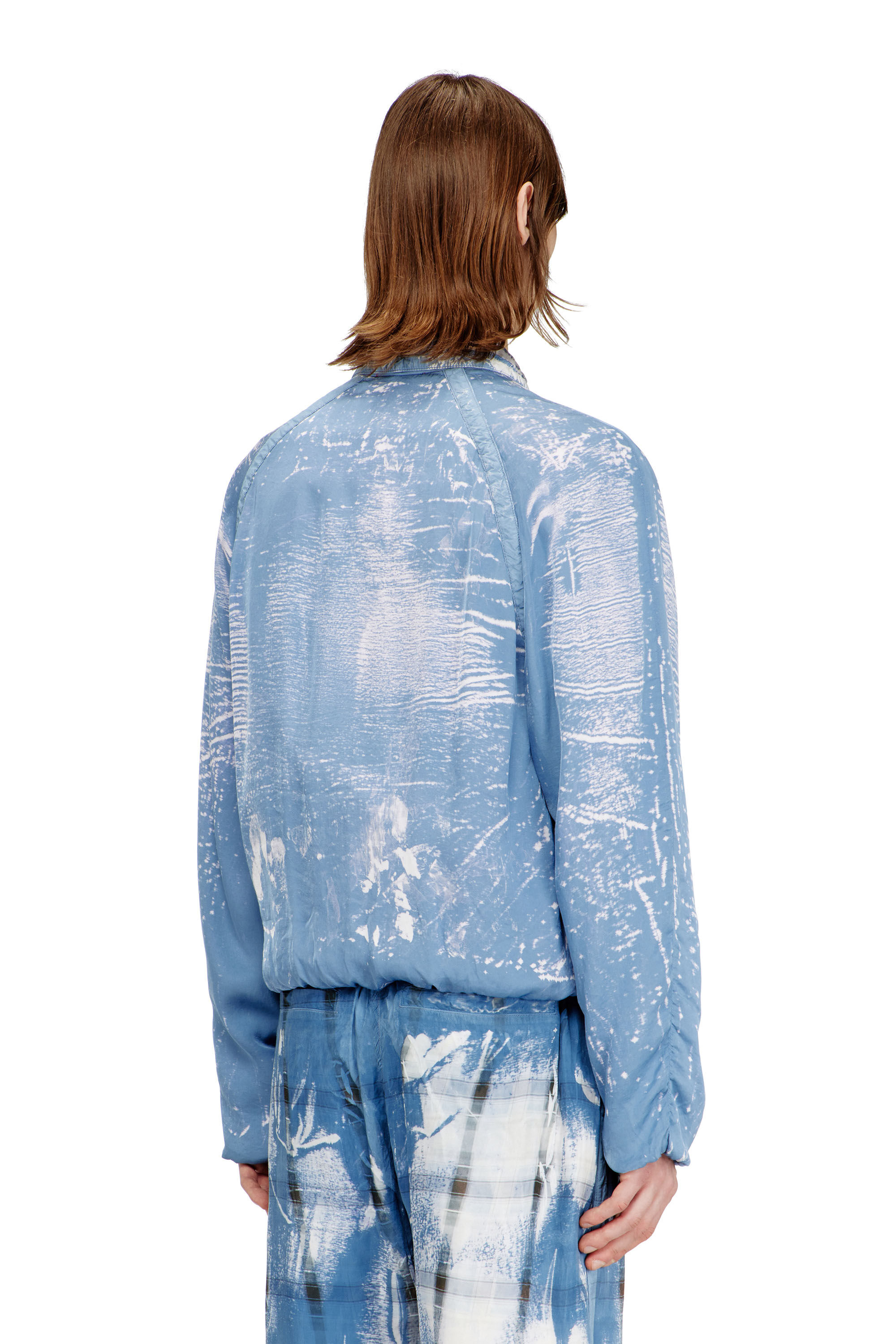 Diesel - J-ORION-PLAIN, Chaqueta de cuello de camisa con efecto de rayos X Hombre in Azul marino - 4