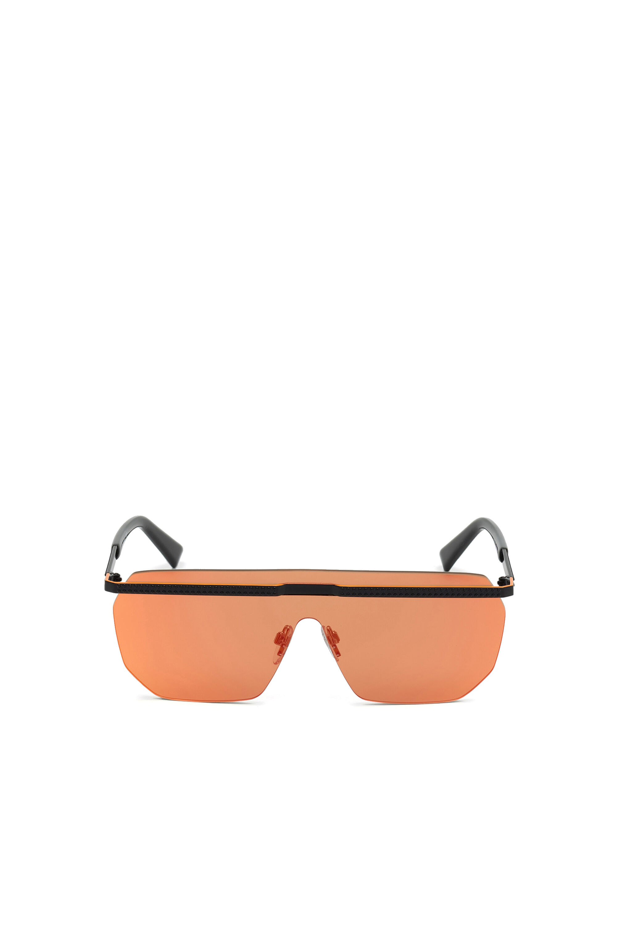 Diesel - DL0259, Gafas envolventes unisex con cristales de nailon con un corte geométrico Unisex in Naranja - 1