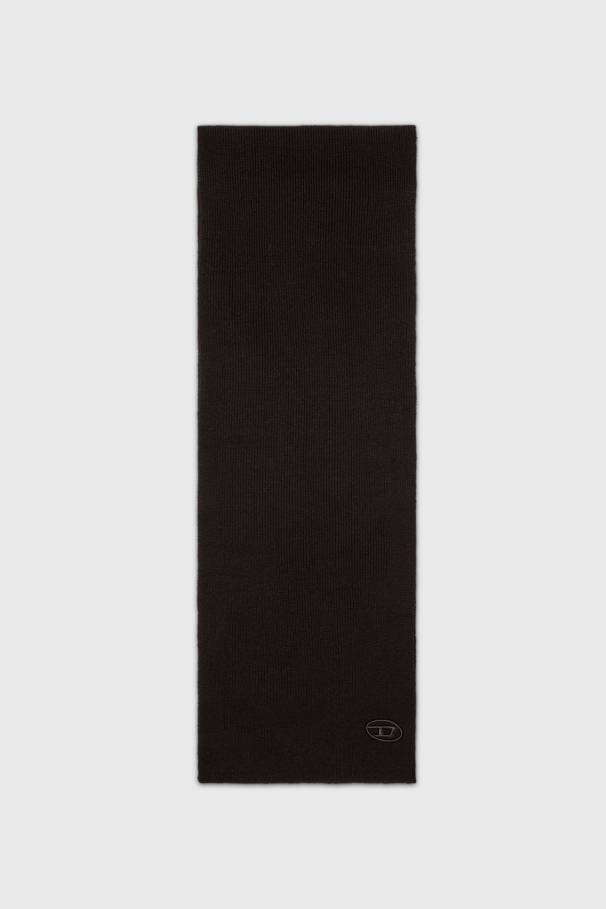 Diesel - K-CODER SCARF, Bufanda en canal&eacute; de mezcla de lana Unisex in Negro - 1