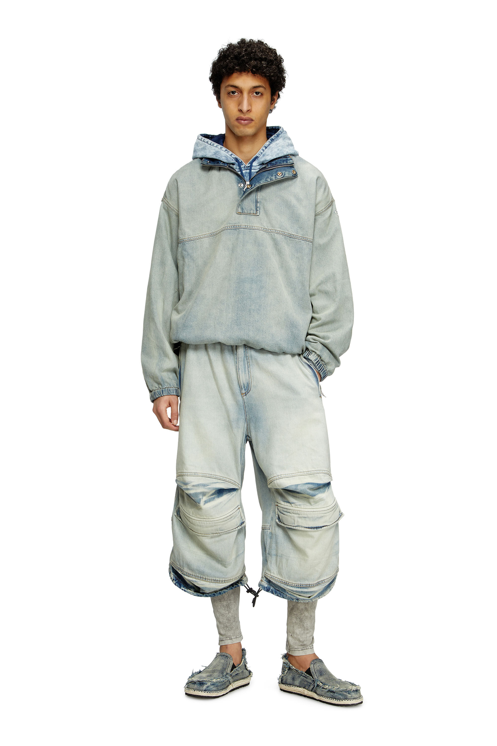 Diesel - D-DAYETZ-SHORT-S, Pantalones cortos en denim bicolor claro Unisex in Azul marino - 1