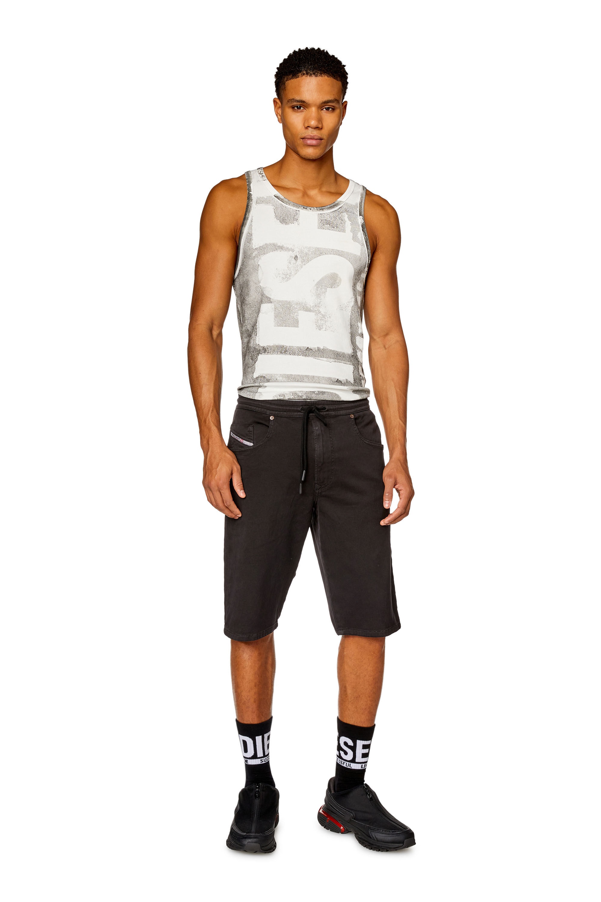 Diesel - 2033 D-KROOLEY-SHORT JOGG, Negro - Image 1