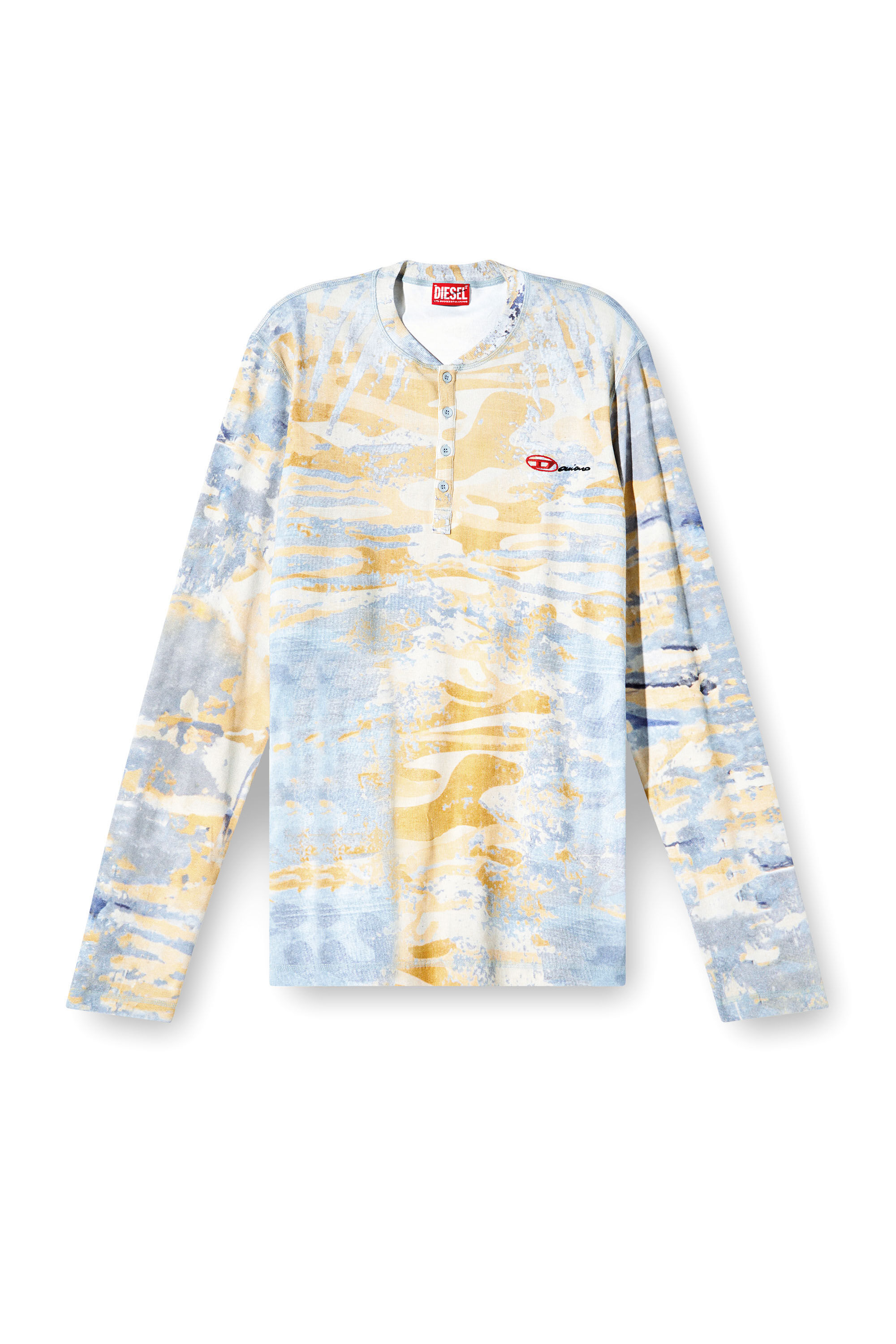 Diesel - T-JUSER-DD, Top abotonado con estampado de camuflaje Unisex in Multicolor - 2