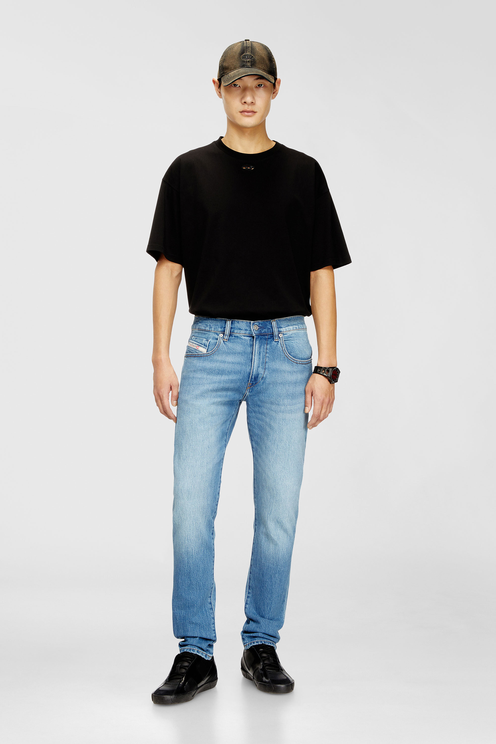 Diesel - Slim Jeans 2019 D-Strukt 0ADBK Hombre, Azul Claro - 1