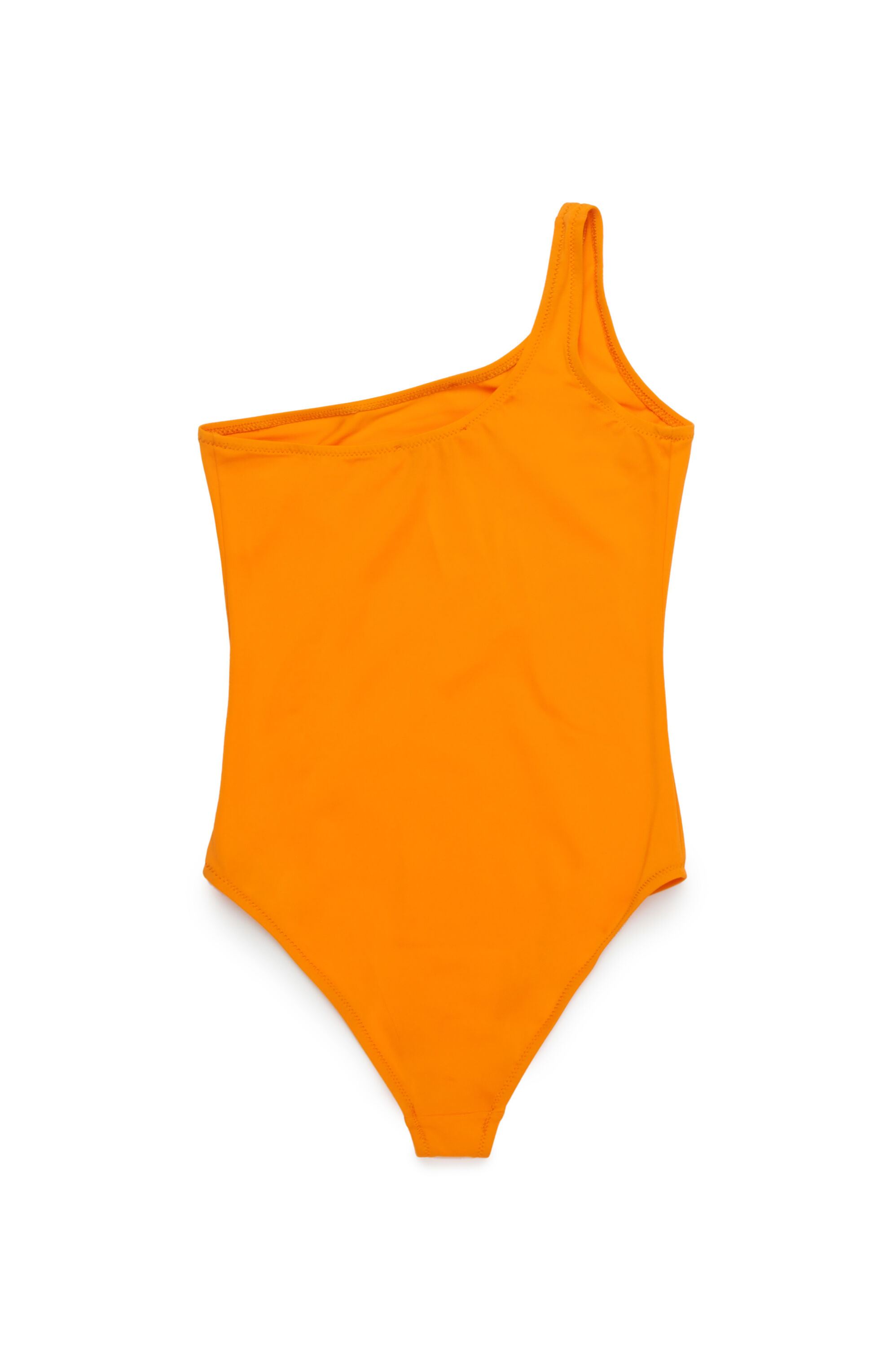 Diesel - MUNNYX, Traje de baño de un solo hombro con logotipo Oval D Mujer in Naranja - 2