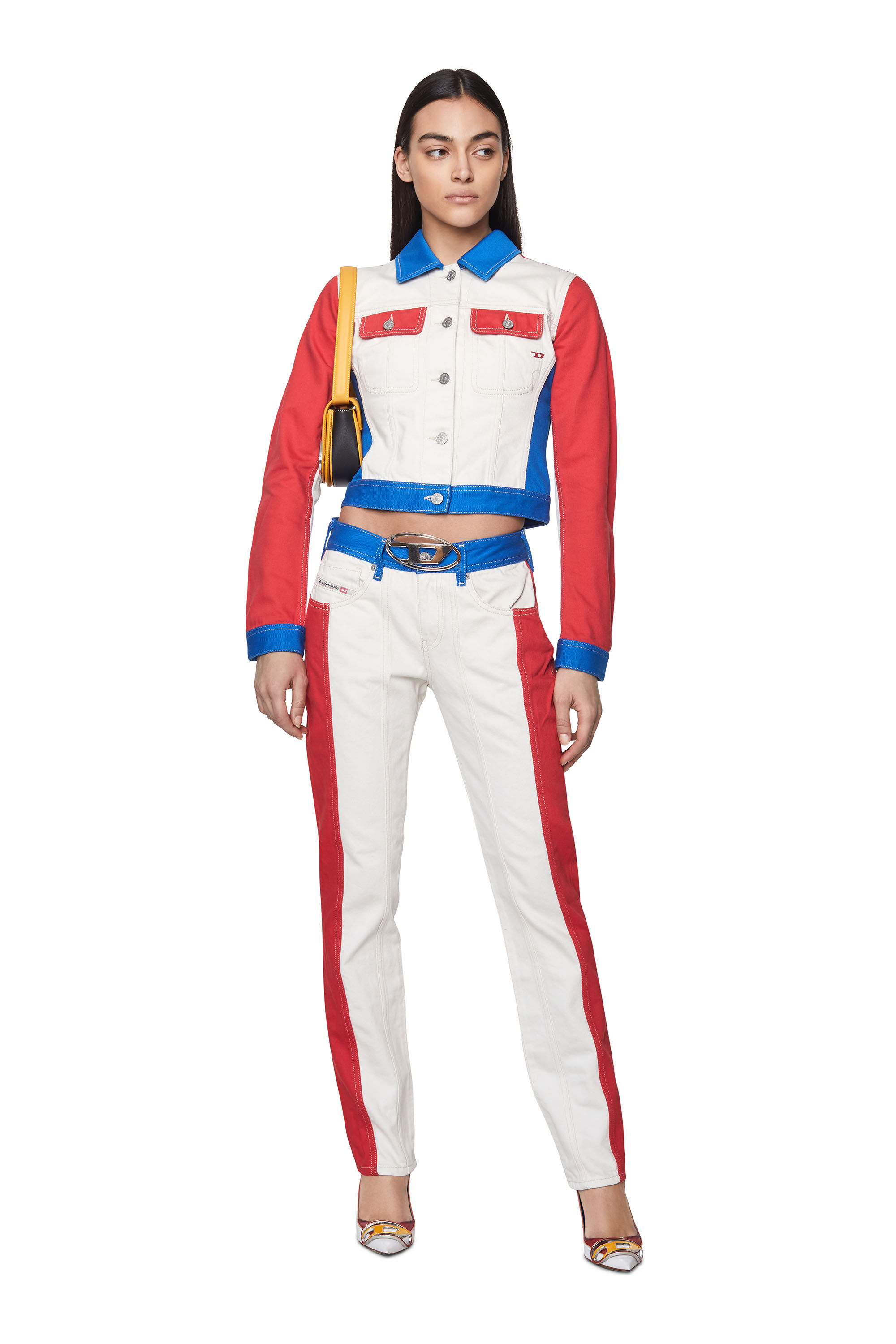 Diesel - 1DR, 1DR - Bolso ic&oacute;nico de hombro de cuero napa Mujer in Amarillo - 1