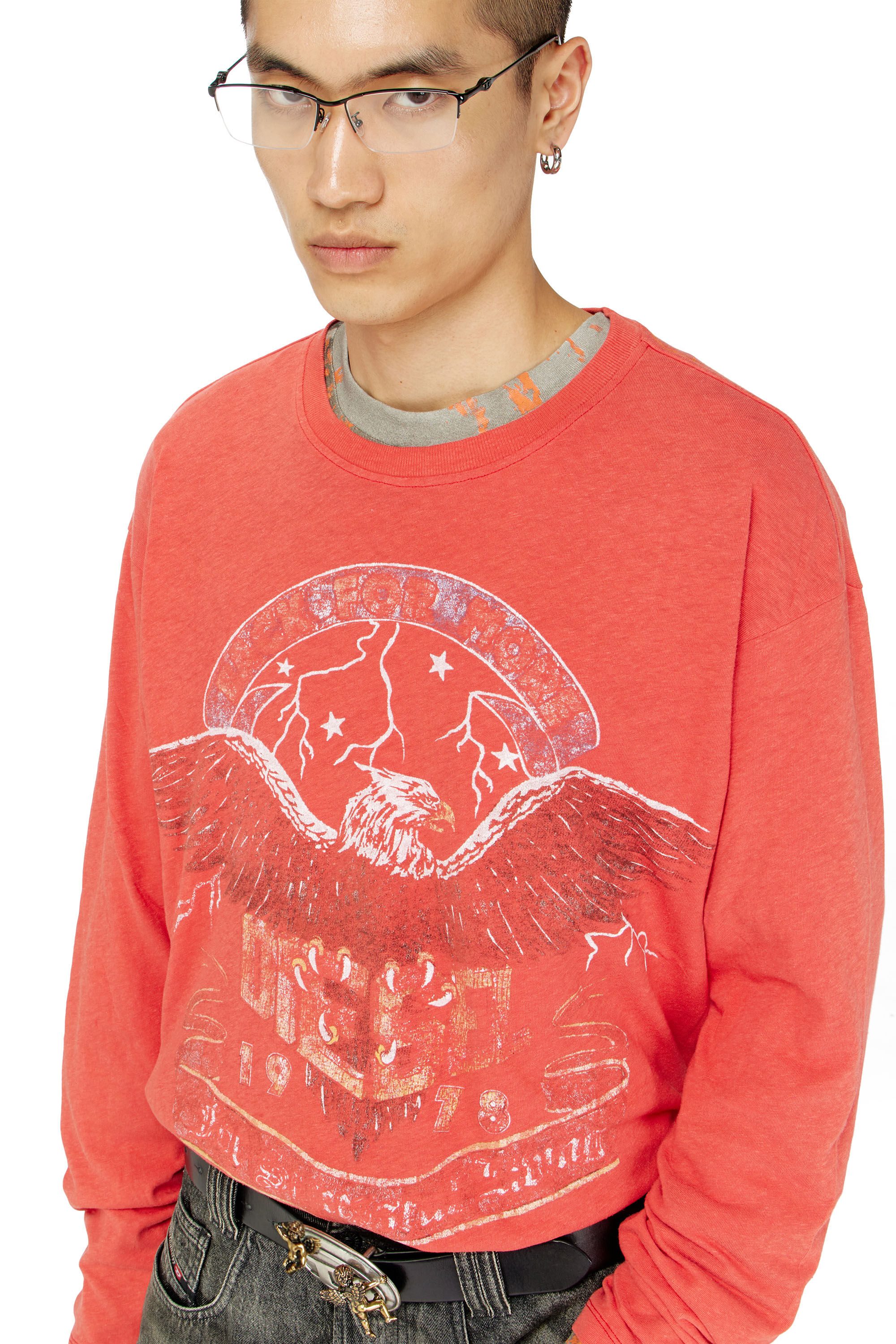 Diesel - T-GERI-LS, Camiseta de manga larga con gr&aacute;ficos de concierto Hombre in ToBeDefined - 5