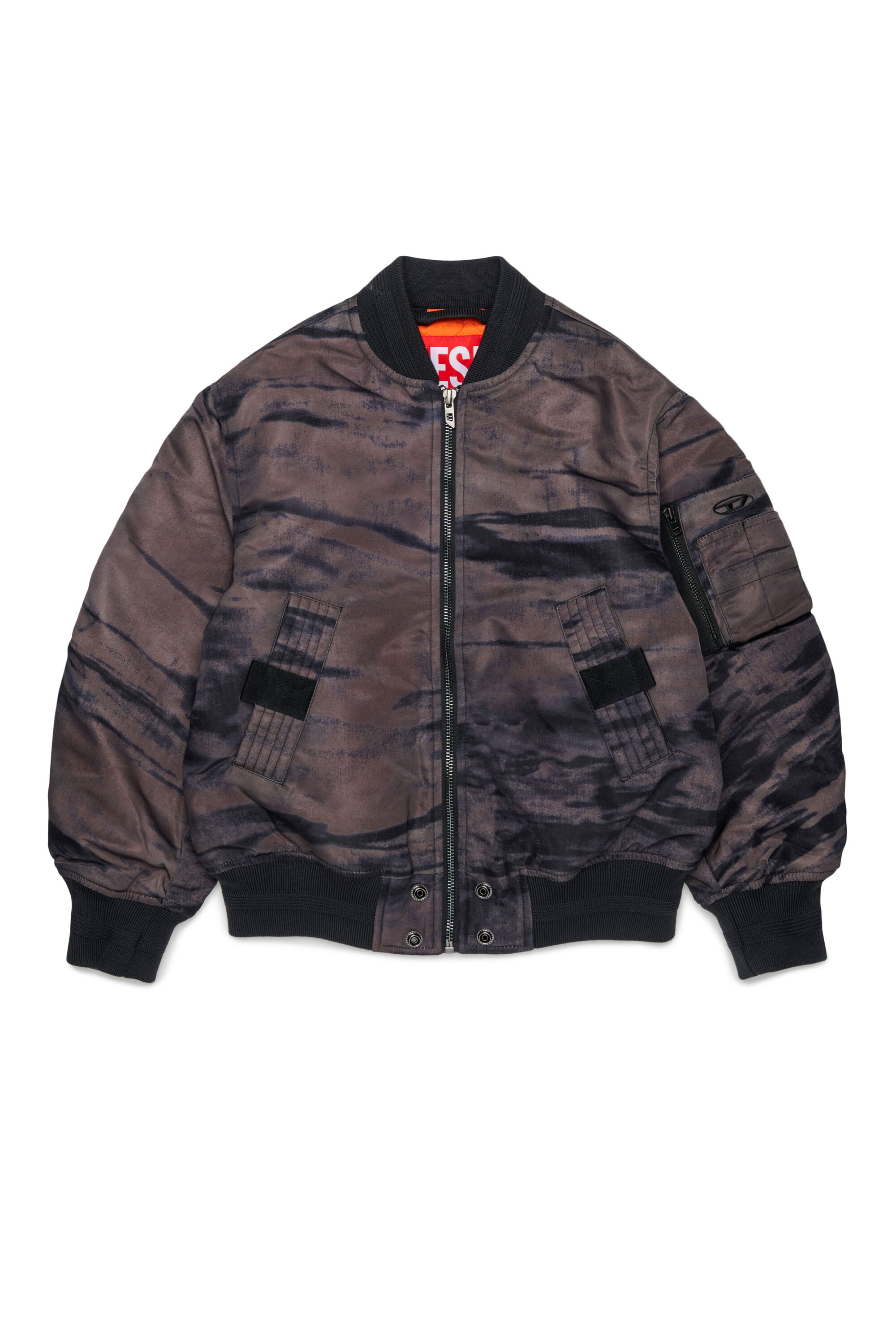 Diesel - JAKEPSDLBZ, Chaqueta bomber de nailon con forro acolchado Hombre in Verde - 1