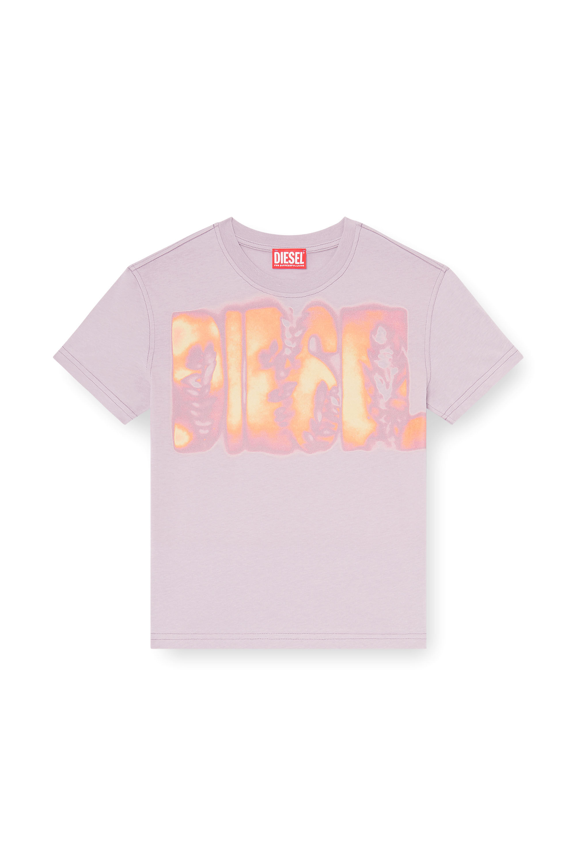 Diesel - T-ILA-AA3, Camiseta slim de punto con estampado gr&aacute;fico Mujer in Morado - 2