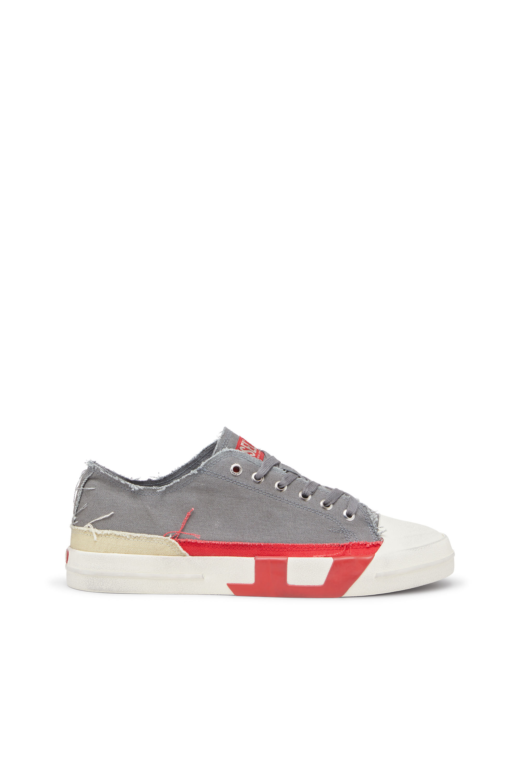Diesel - S-D-VERSE LOW, S-D-Verse-Deportivas de lona con efecto desgastado Hombre in Gris - 1