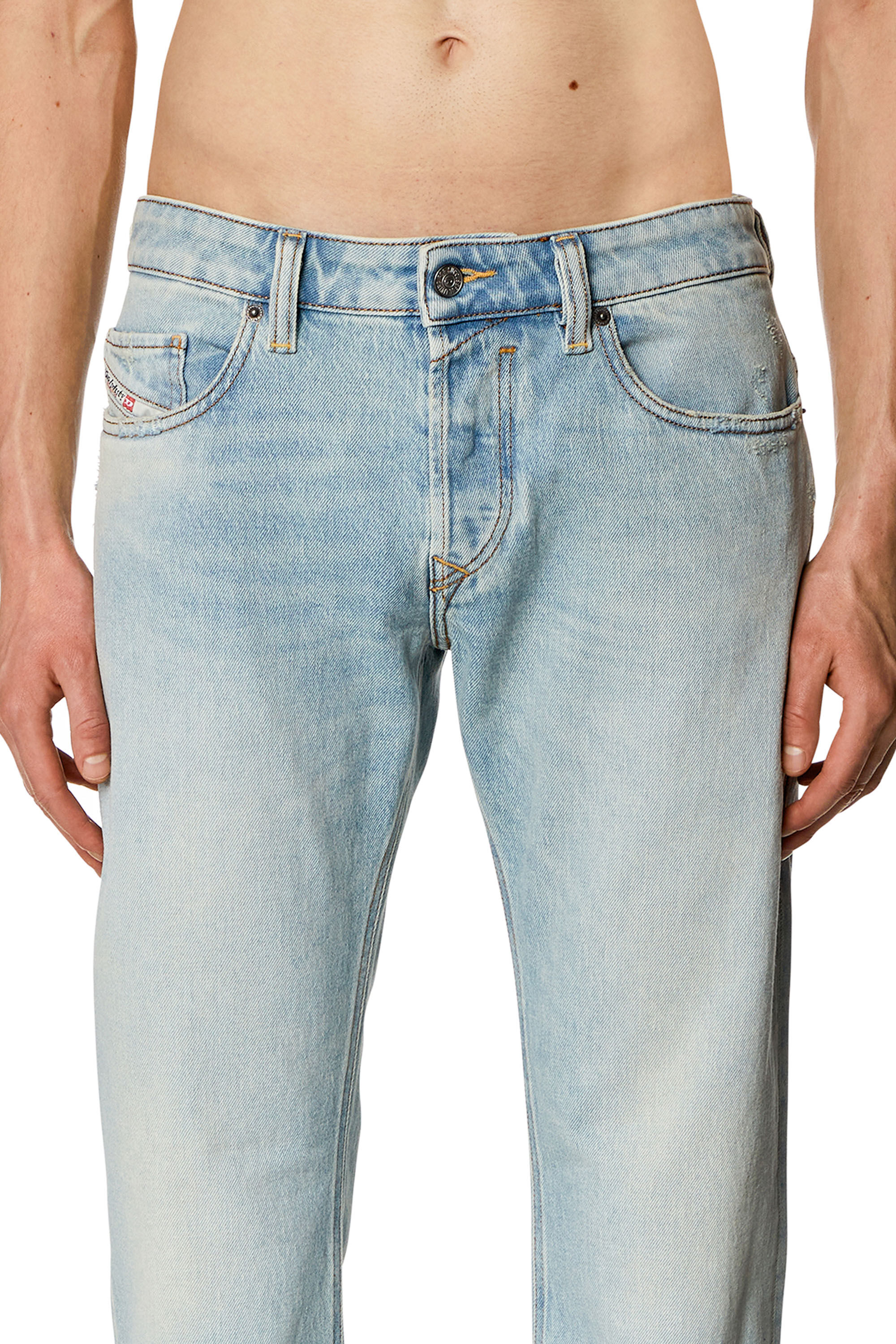 Diesel - Regular Jeans Safado 09H41 Hombre, Azul Claro - 5