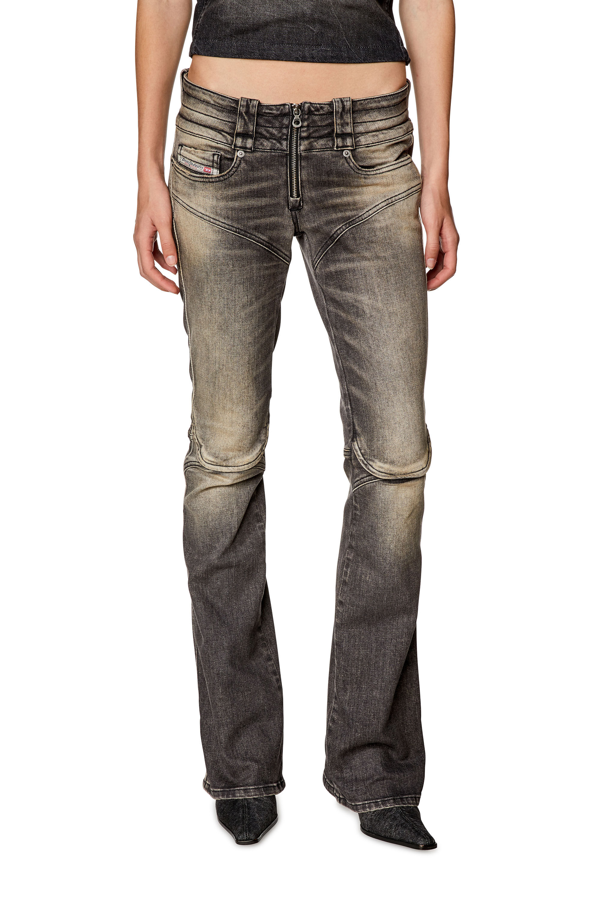 Diesel - Bootcut and Flare Jeans Belthy 0JGAL, Negro/Gris oscuro - Image 3