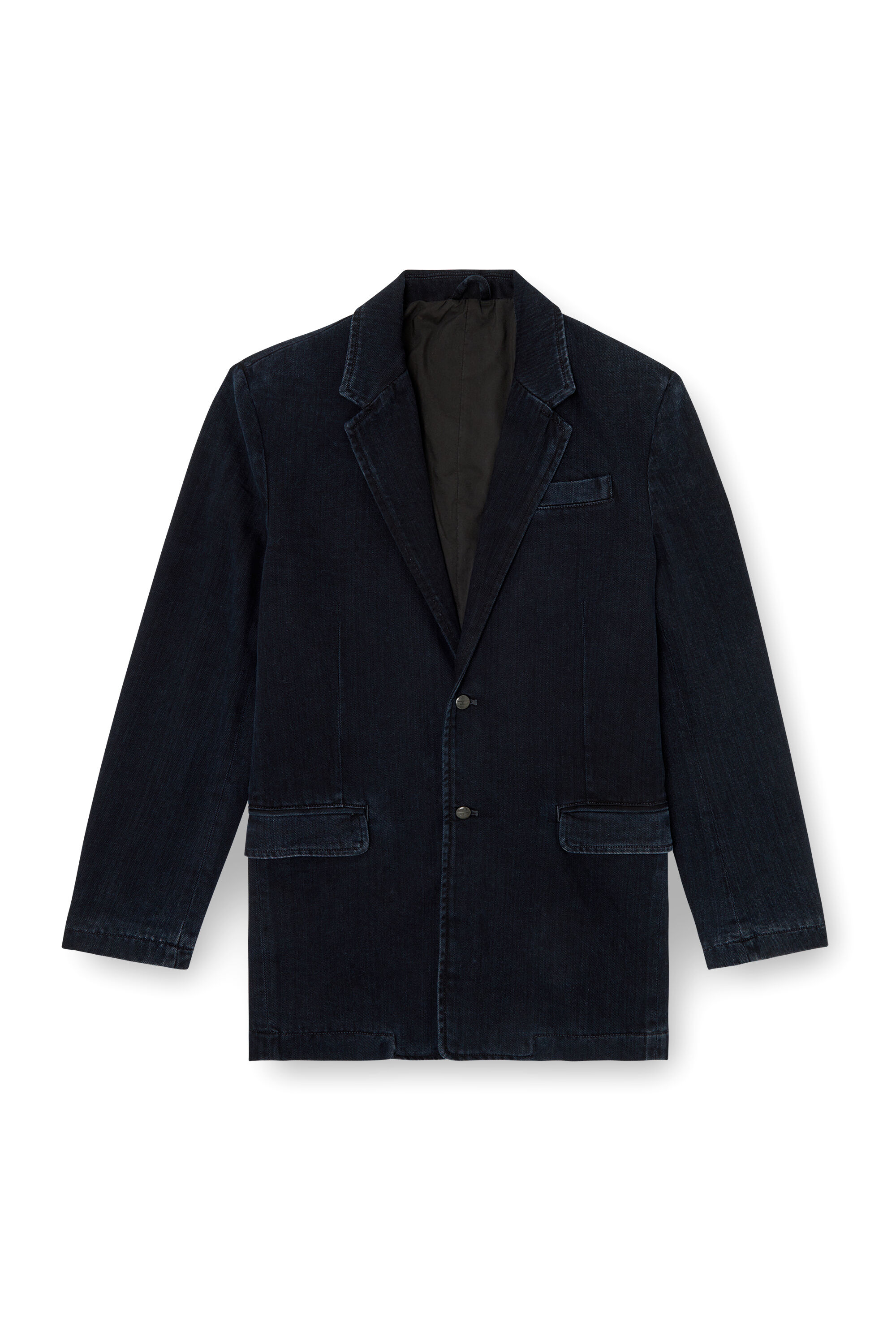 Diesel - D-REGER-D, Blazer en denim rayado Unisex in Azul marino - 2