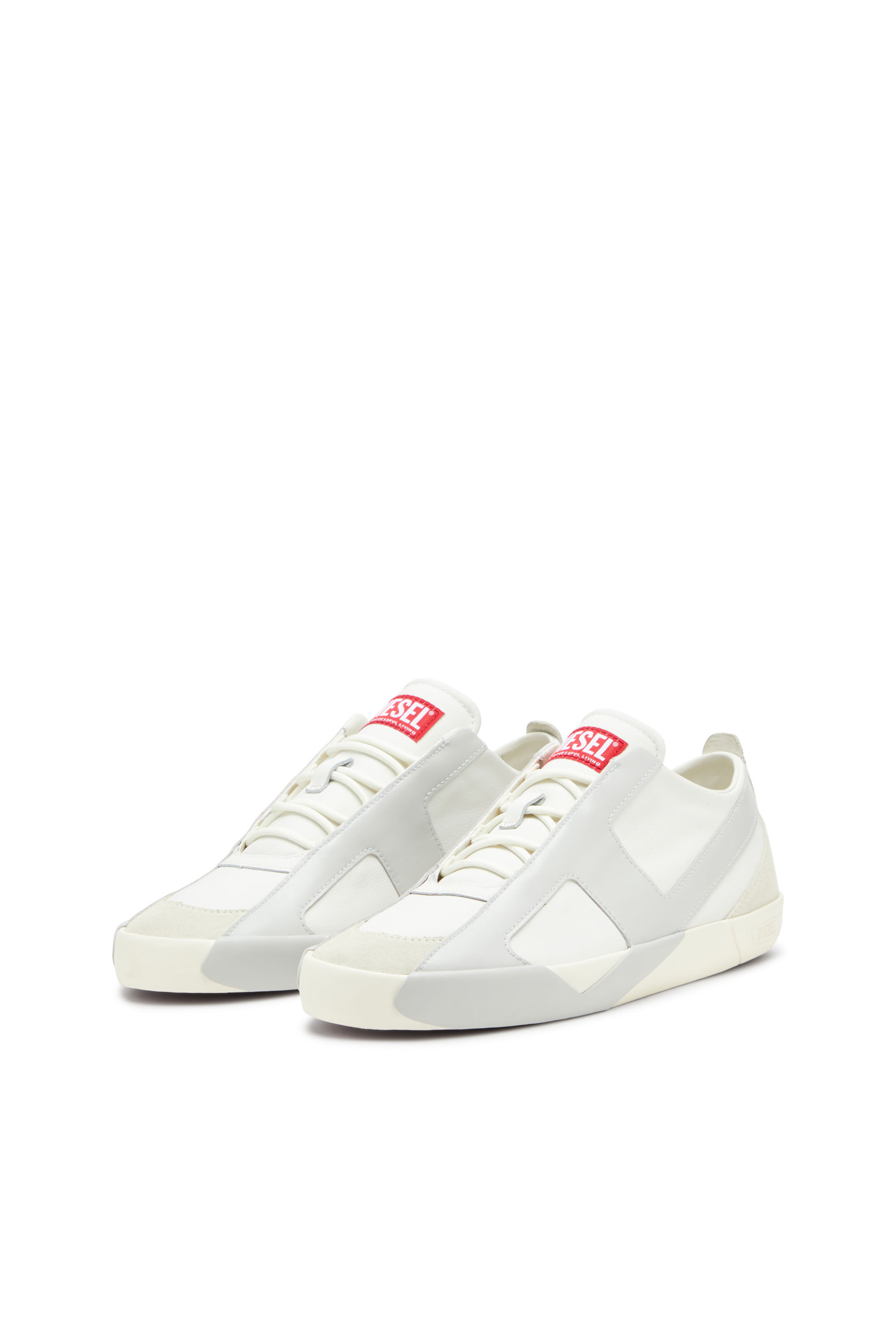 Diesel - S-SLANTE-D LOW, Deportivas de ante y cuero con logotipo D Hombre in ToBeDefined - 9