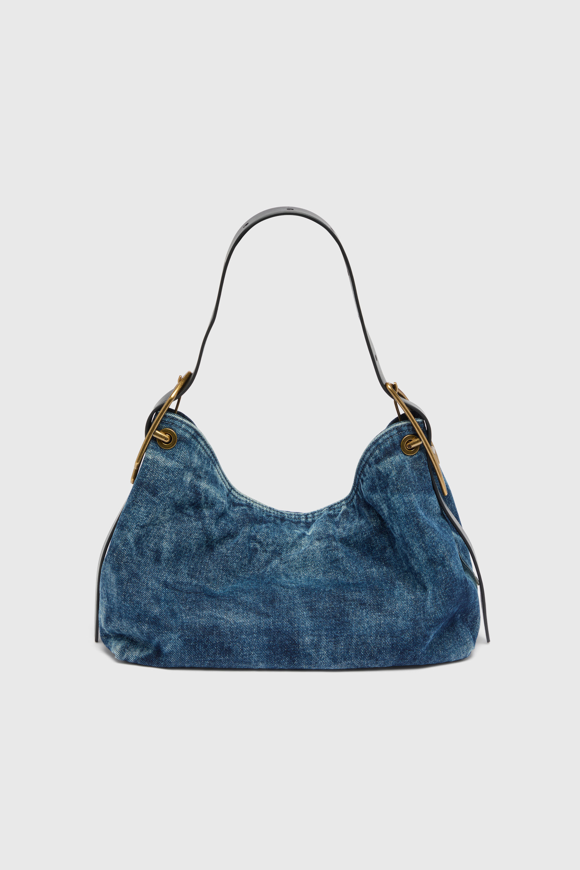 Diesel - D-LINE HOBO S, D-Line-Bolso de hombro en deim Mujer in Azul marino - 3
