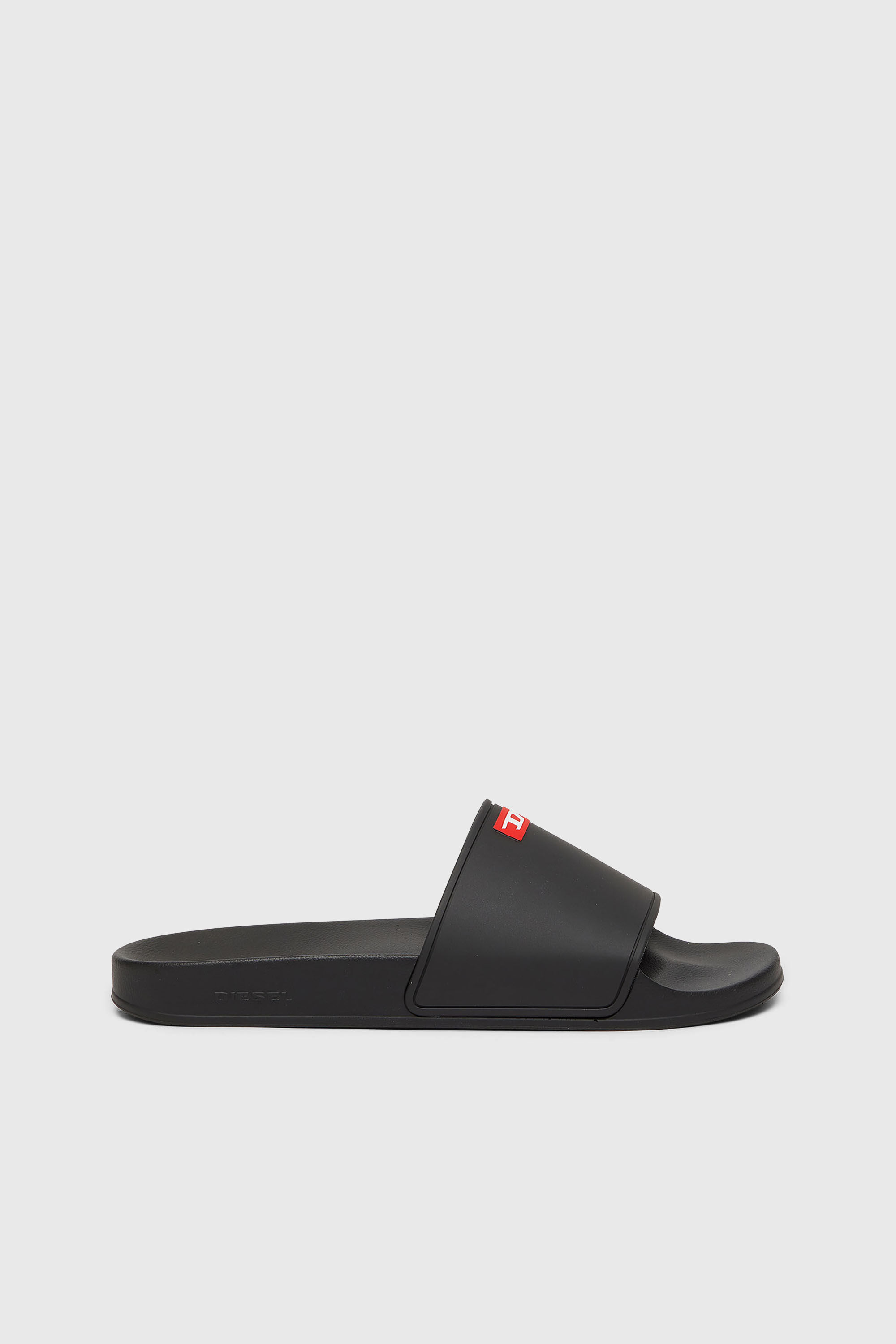 Diesel - SA-SWIM, Sa-Swim-Chanclas de piscina de goma con logotipo D Hombre in Negro - 1