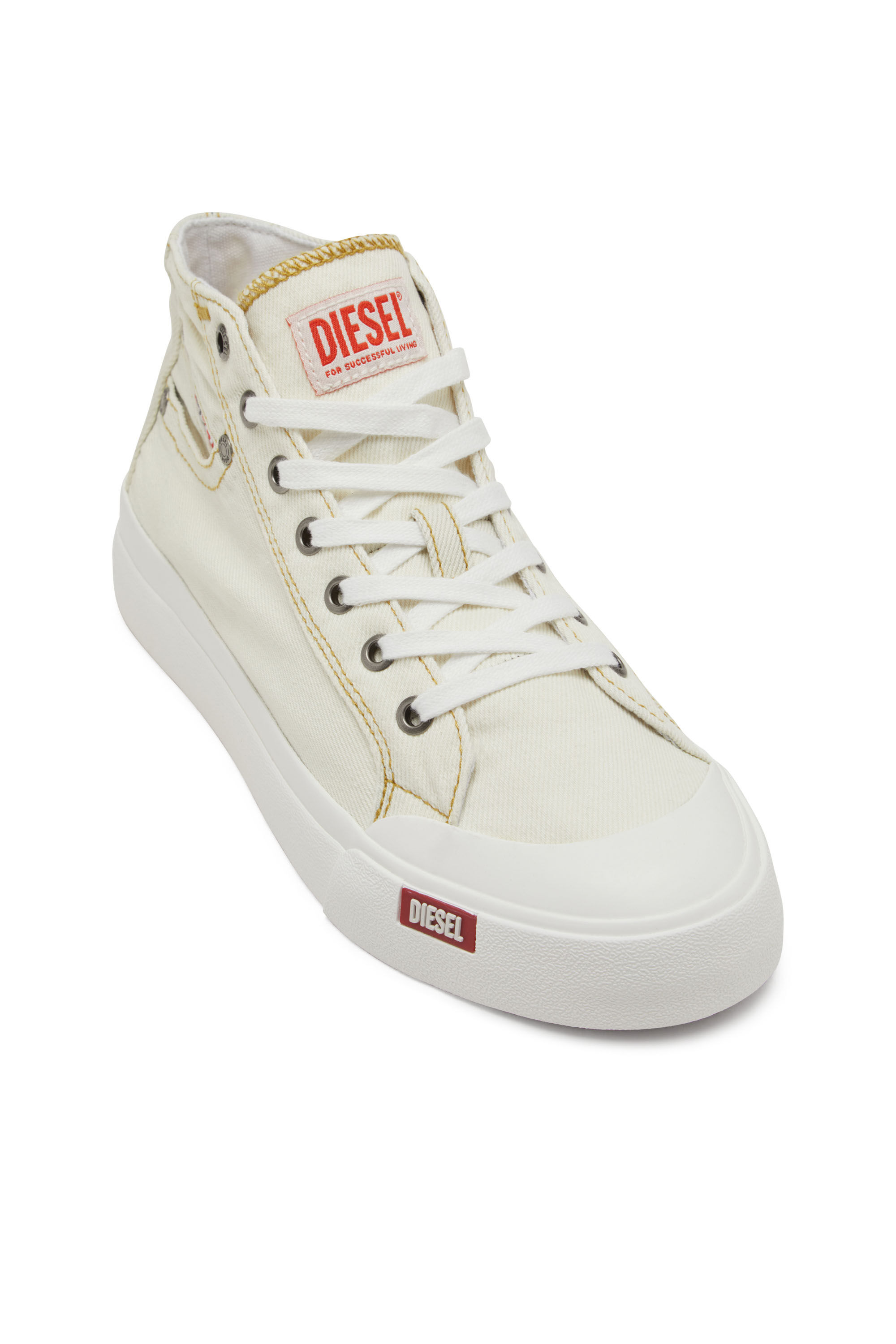 Diesel - S-ATHOS NMD W, S-Athos-Deportivas altas de denim con detalle de bolsillo Mujer in Blanco - 5