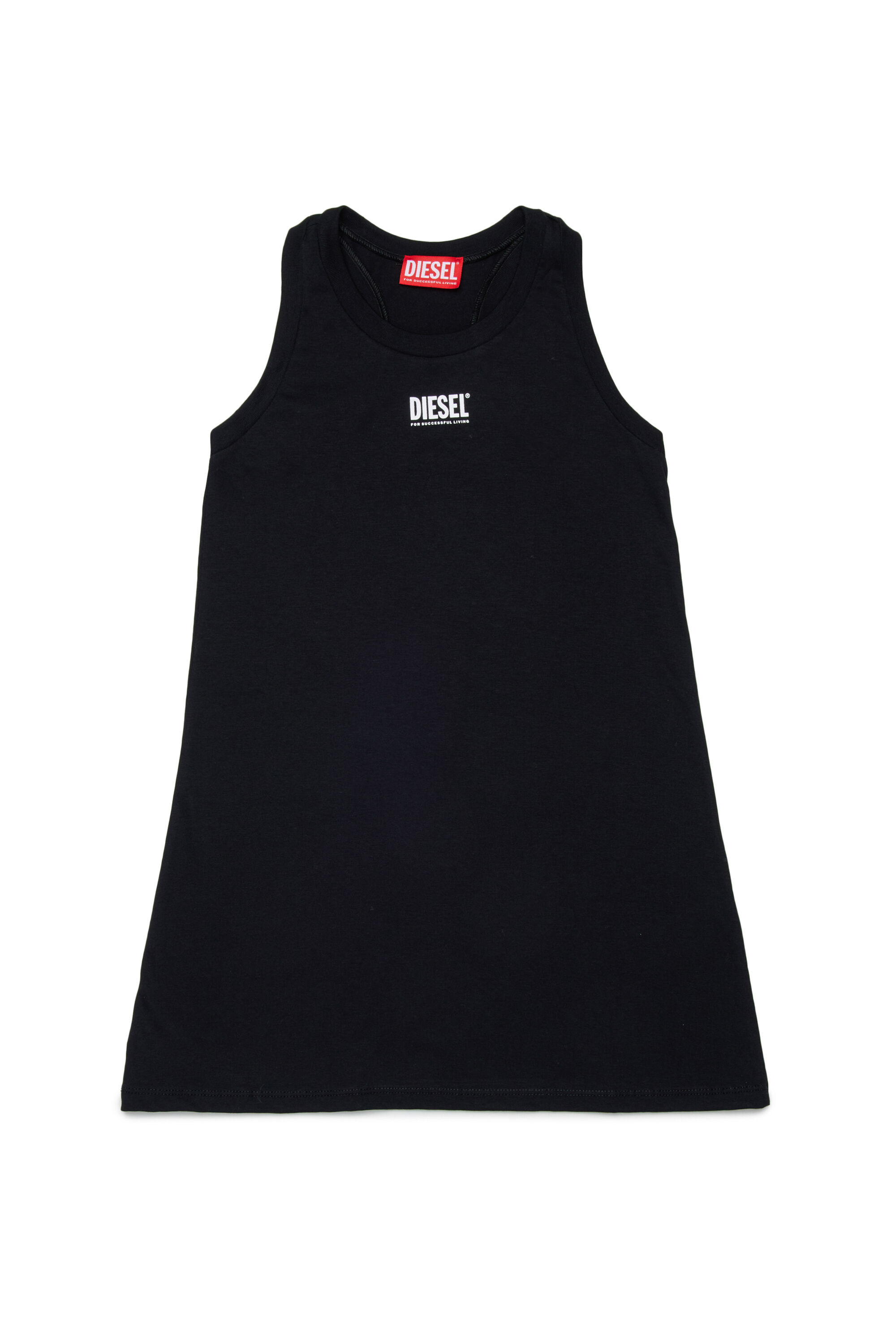 Diesel - MCUNDY, Vestido playero con estampado de logotipo Mujer in Negro - 1