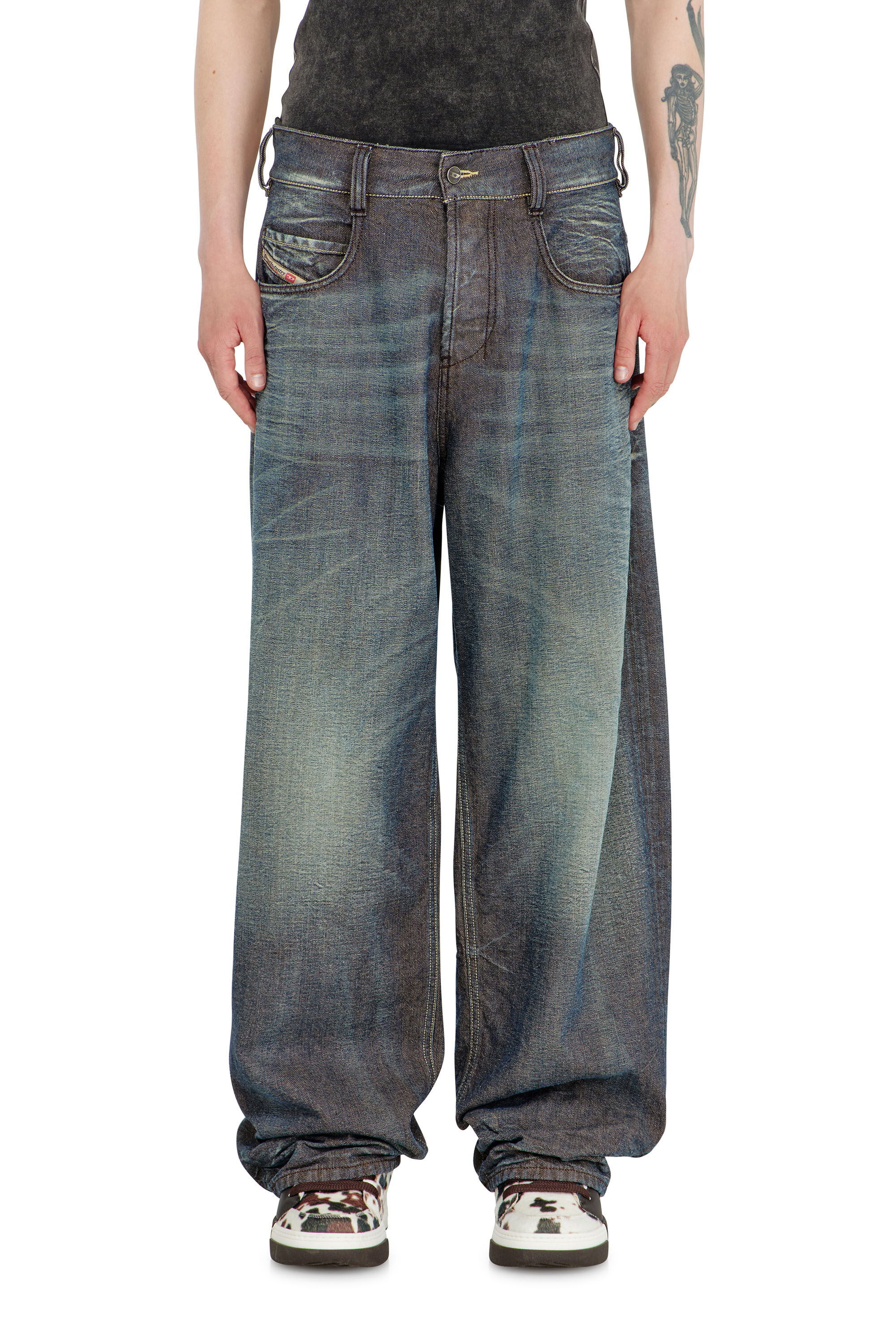 Diesel - Relaxed Jeans 1997 D-Enim-M 007EM Unisex, Azul Oscuro - 4