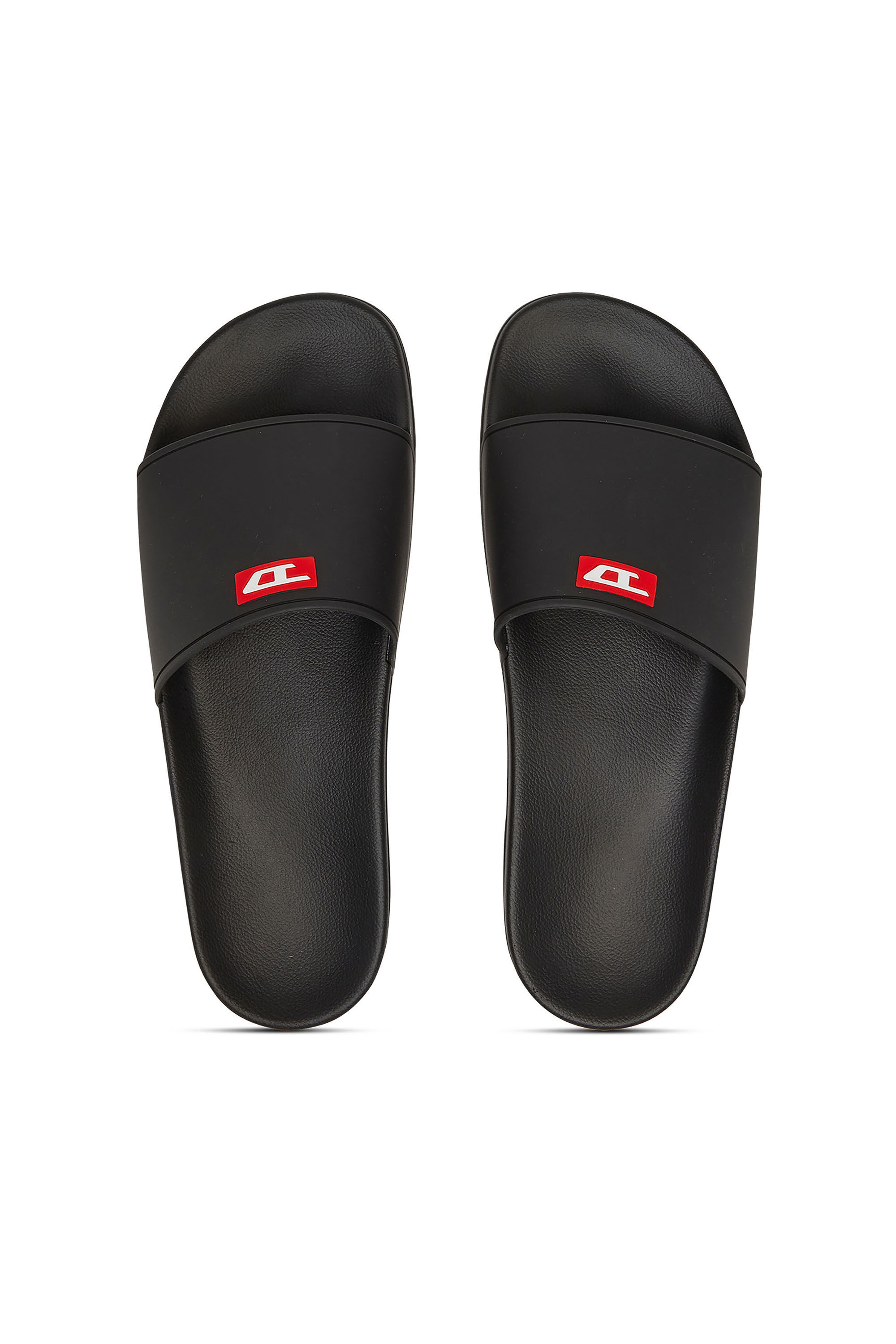 Diesel - SA-SWIM, Chanclas de piscina de goma con logotipo D Hombre in Negro - 4