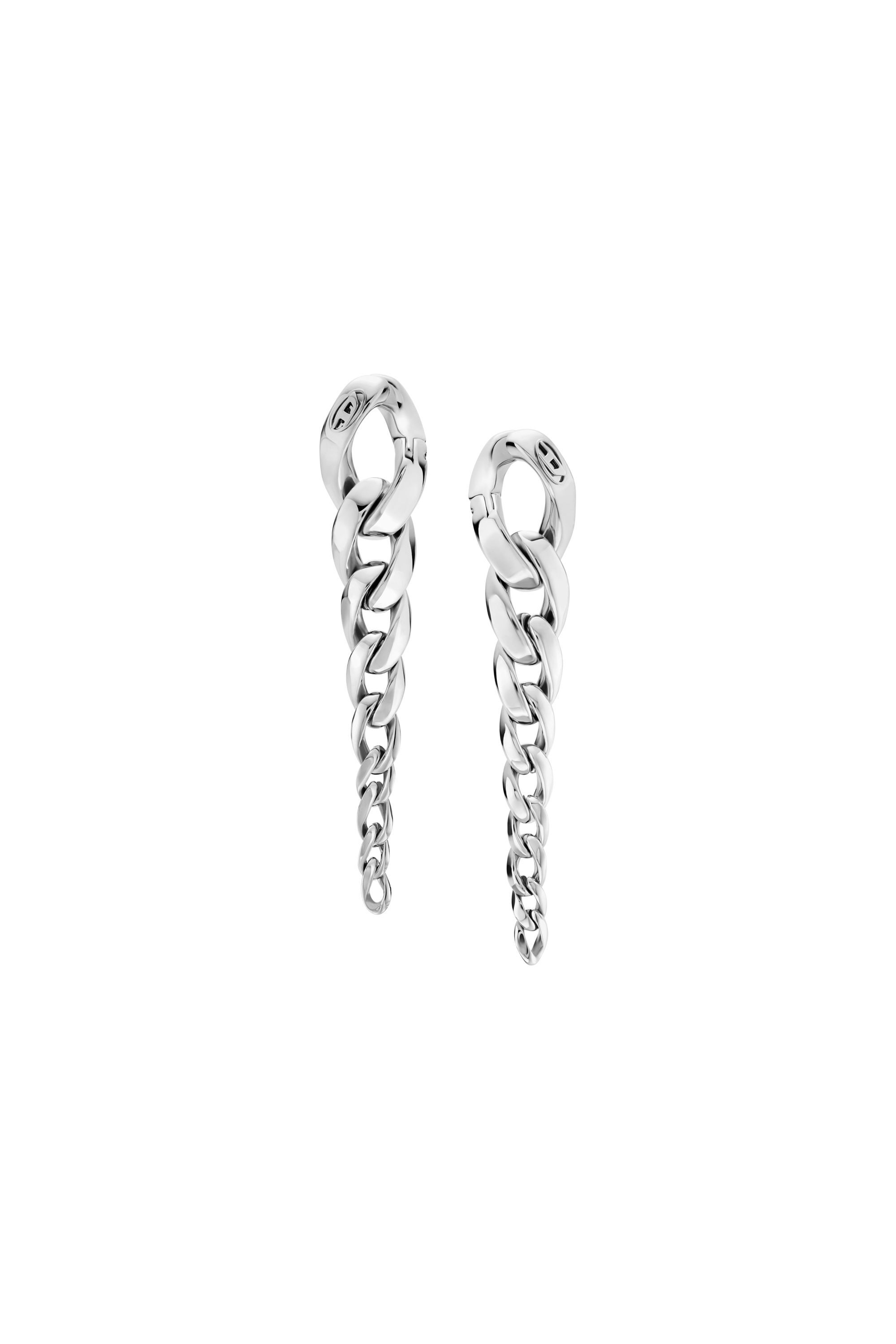 Diesel - DX1719040, Unisex's Stainless Steel Drop Earrings in Silver - 1