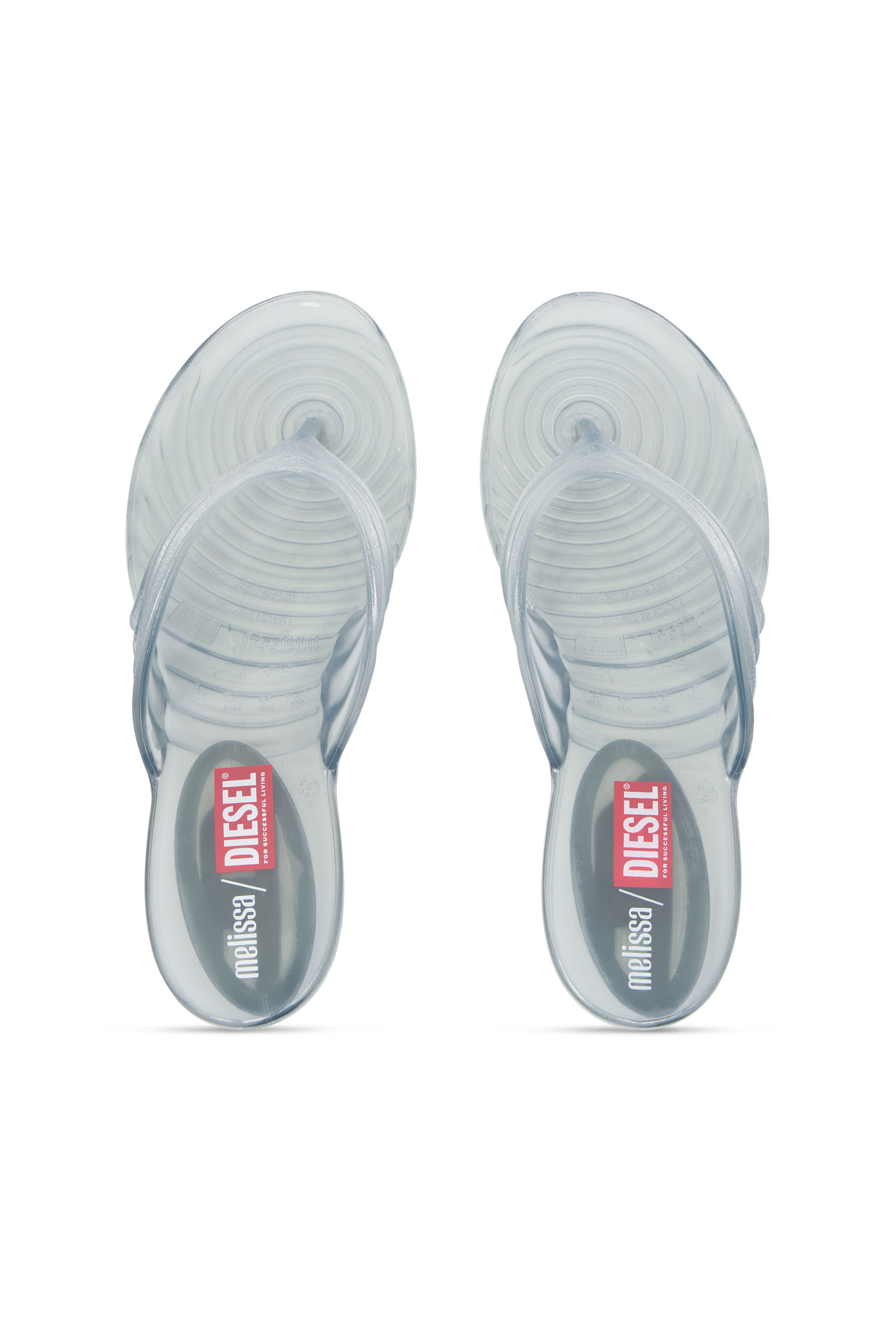 Diesel - MELISSA QUANTUM THONG, Chanclas esculturales en Melflex&reg; Mujer in Plateado - 4