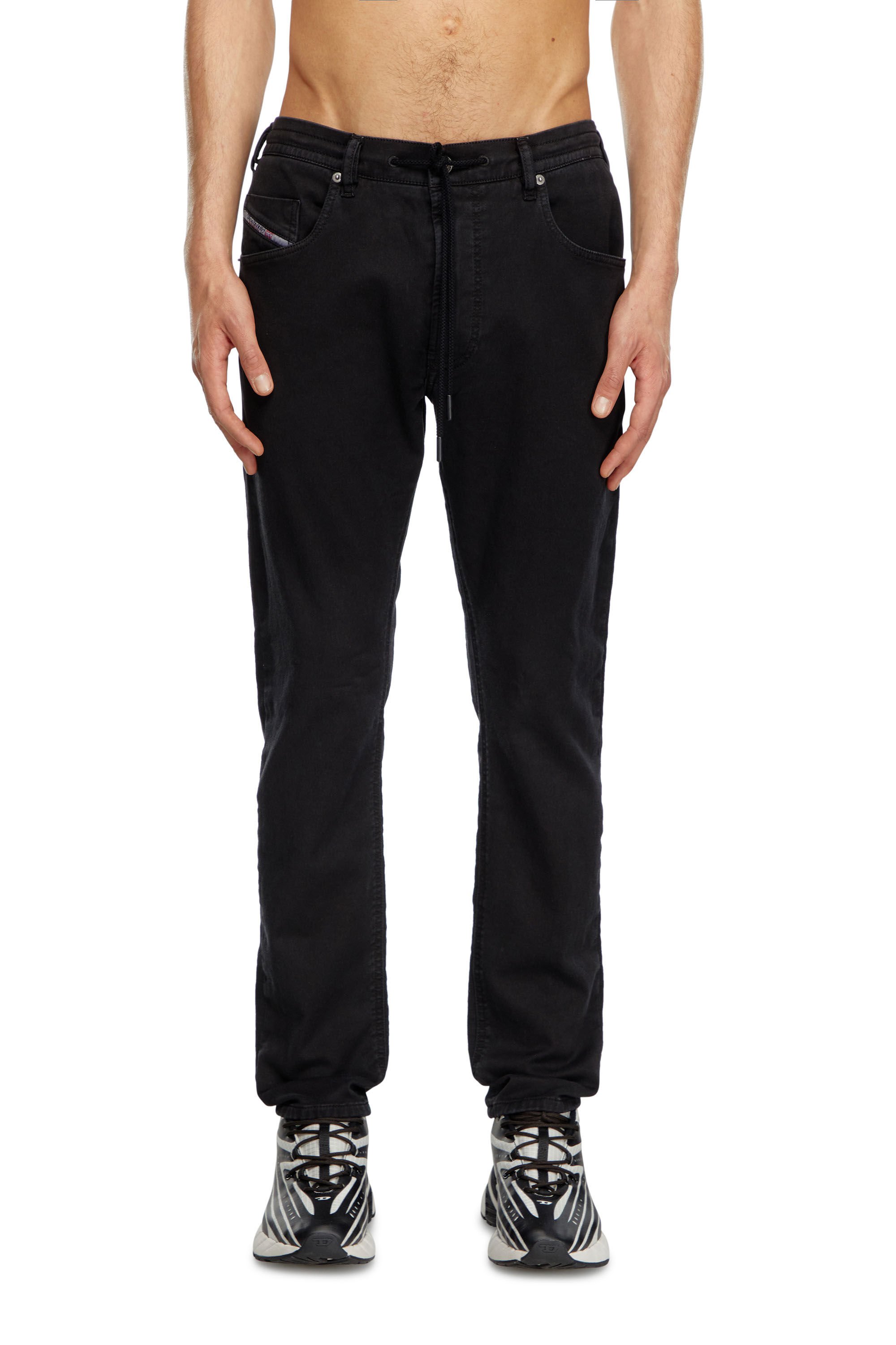 Diesel - Tapered 2030 D-Krooley Joggjeans® 068NH, Negro/Gris oscuro - Image 3