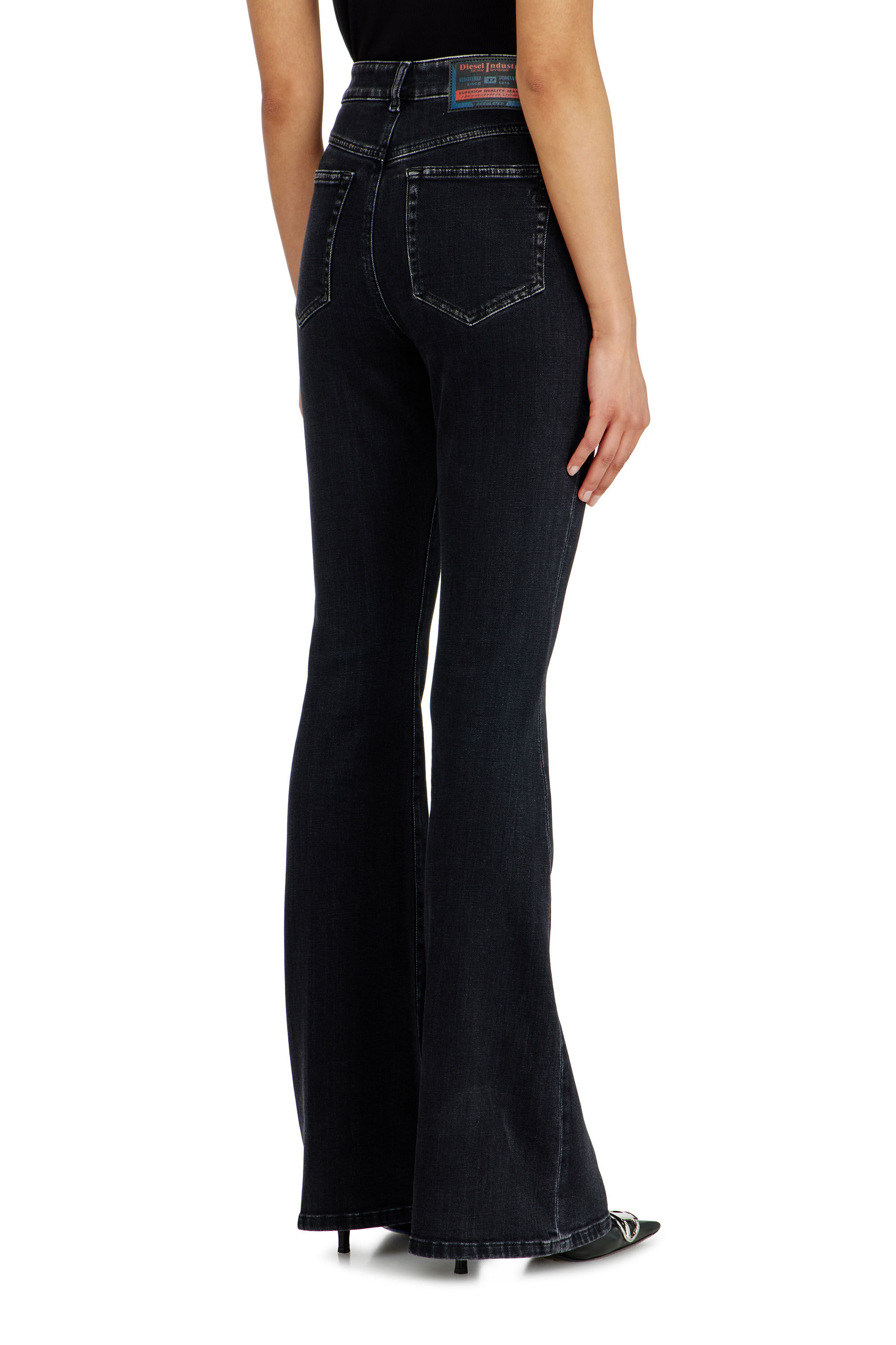 Diesel - Bootcut Jeans 1973 D-Partt 09P75 Mujer, Negro/Gris oscuro - 5