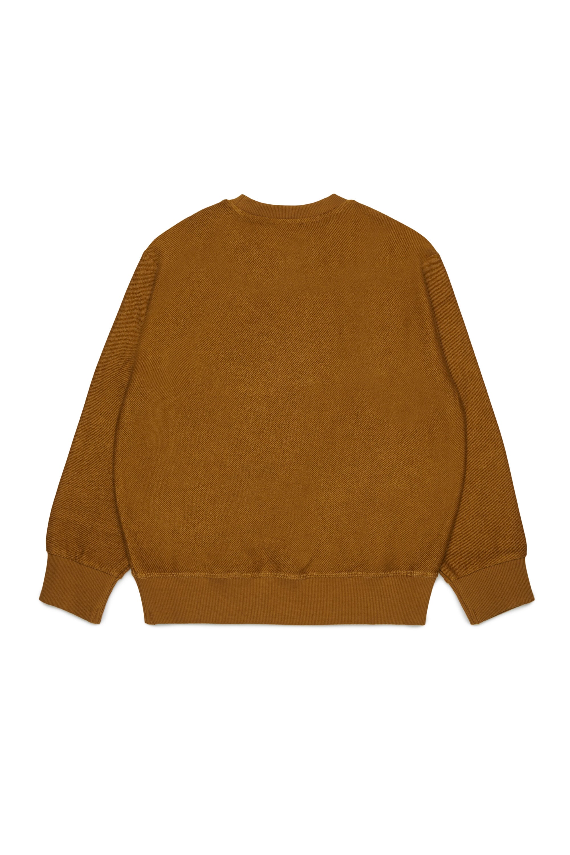 Diesel - SFRIT OVER, Sudadera con efecto de rayas y logo Oval D Hombre in Marr&oacute;n - 2