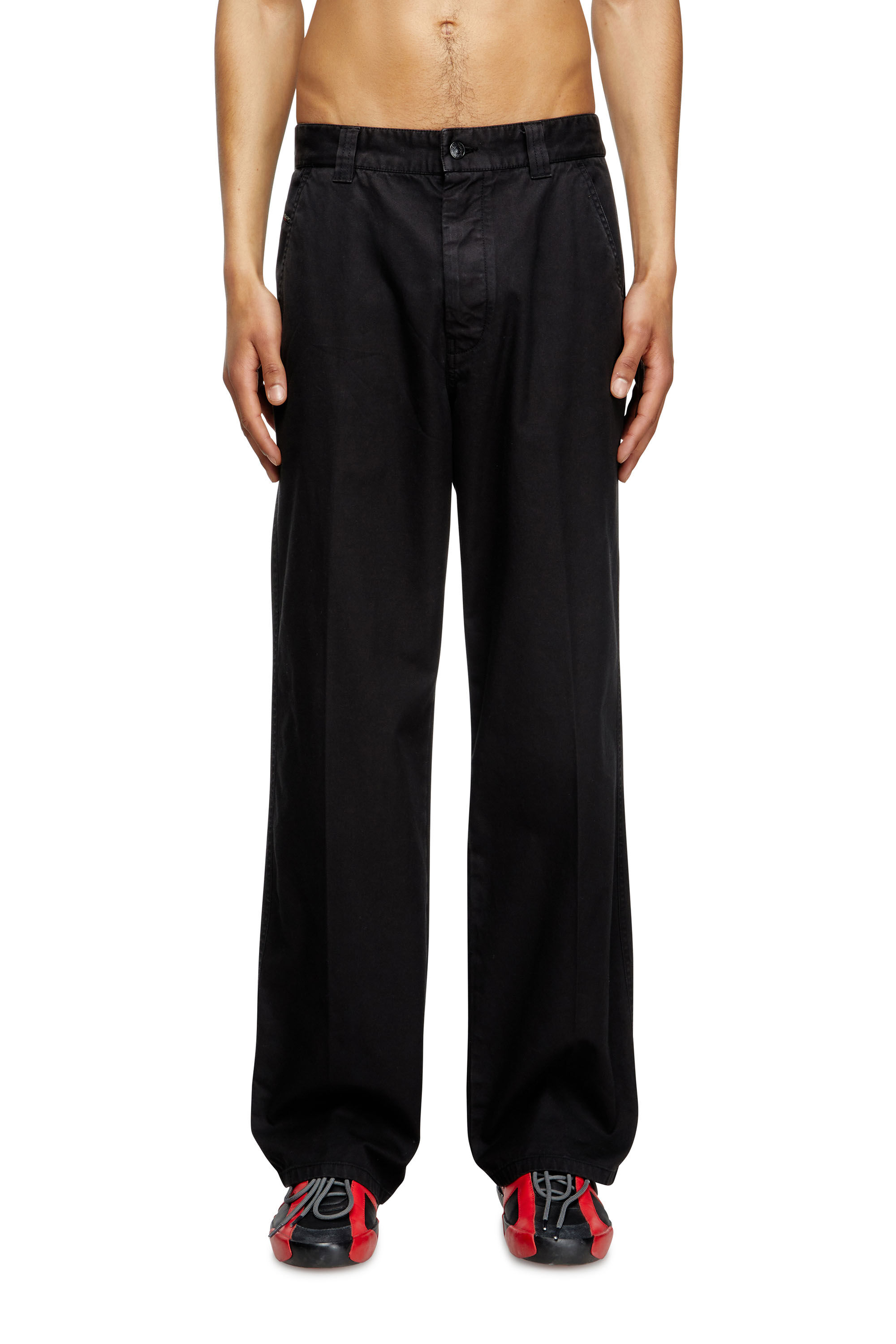Diesel - P-HANT-CHINO, Pantalones chinos Hombre in Negro - 3