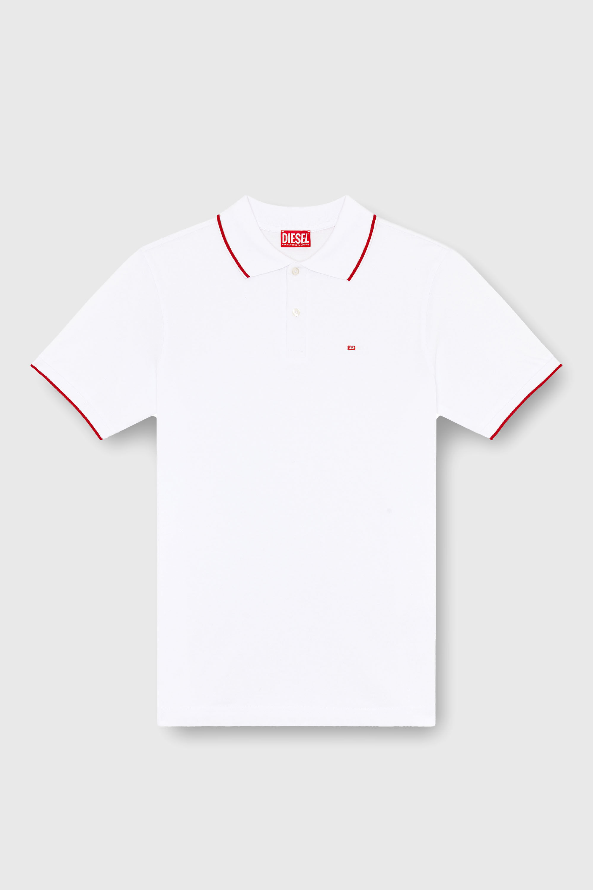 Diesel - T-FERRY-MICRODIV, Polo con peque&ntilde;o bordado Diesel Hombre in Blanco - 2