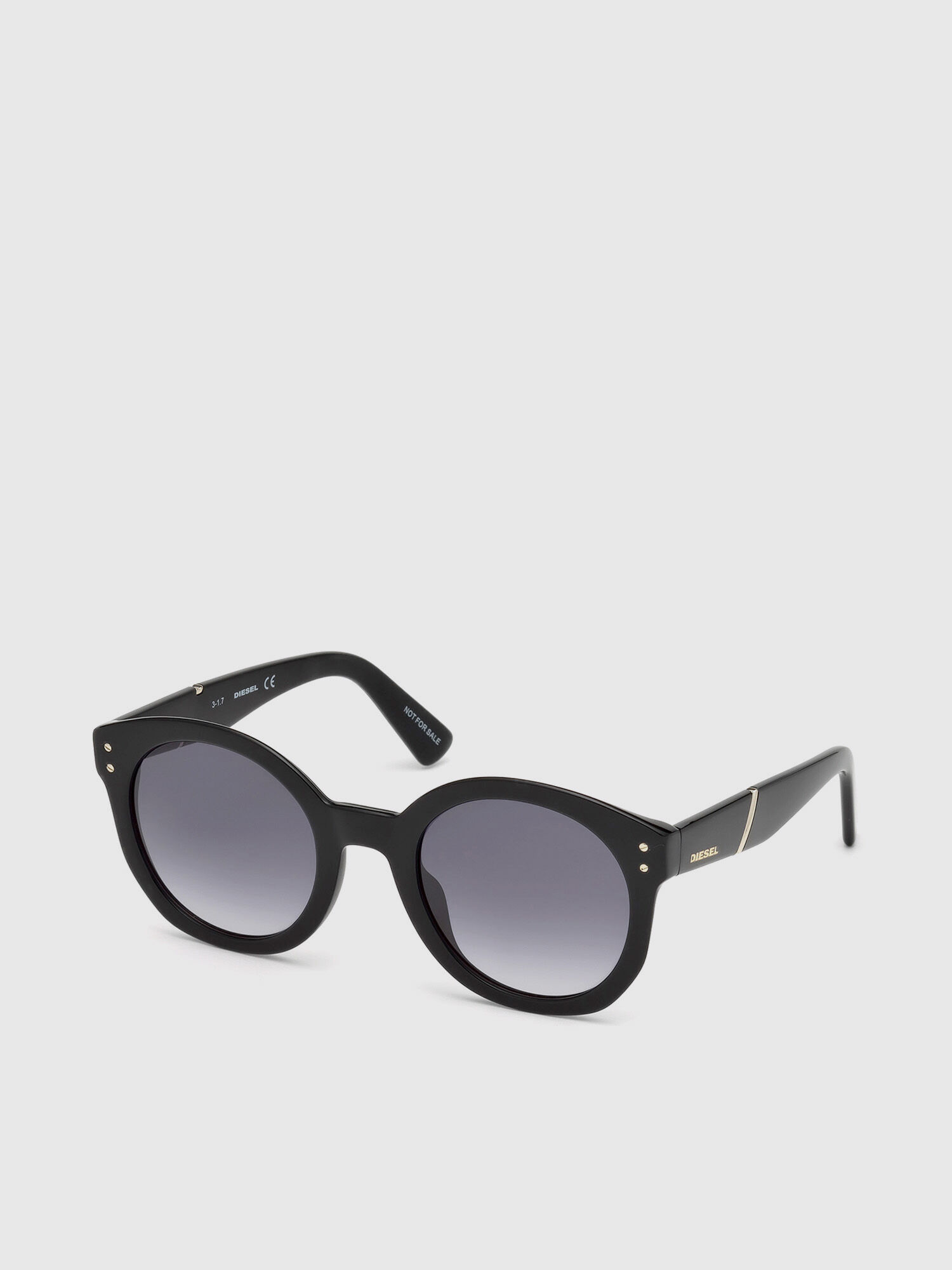 Diesel - DL0252, Gafas en acetato con montura redonda grande Mujer in Negro - 4