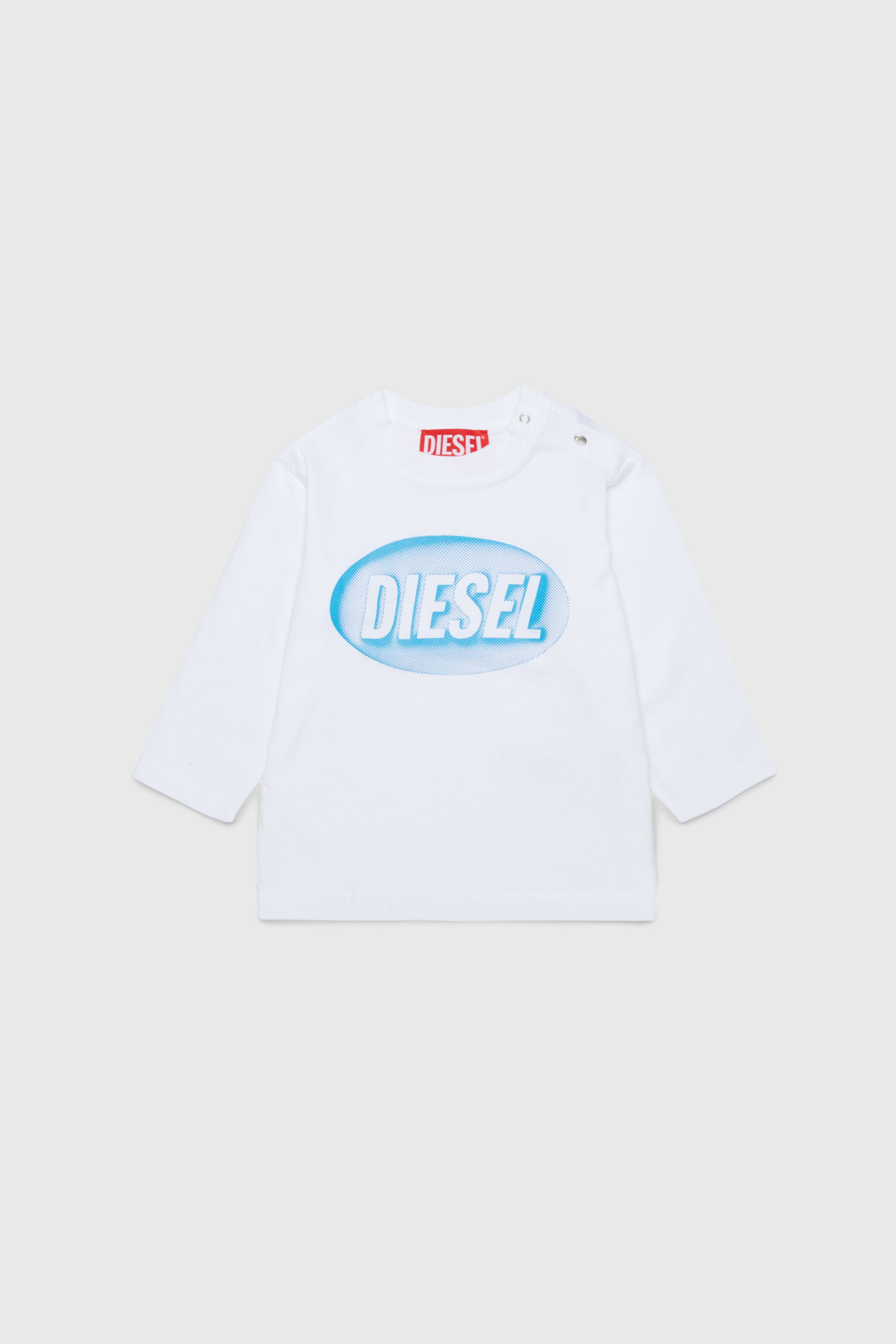 Diesel - TELMB, Camiseta de algod&oacute;n con estampado de logo Hombre in Blanco - 1