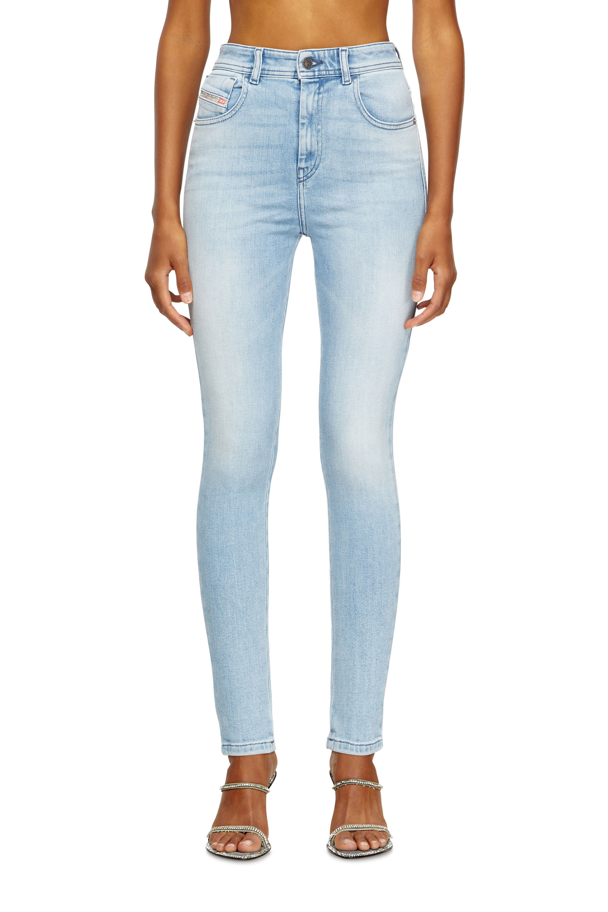 Diesel - Skinny Jeans 1984 Slandy-High 09M05 Mujer, Azul Claro - 3