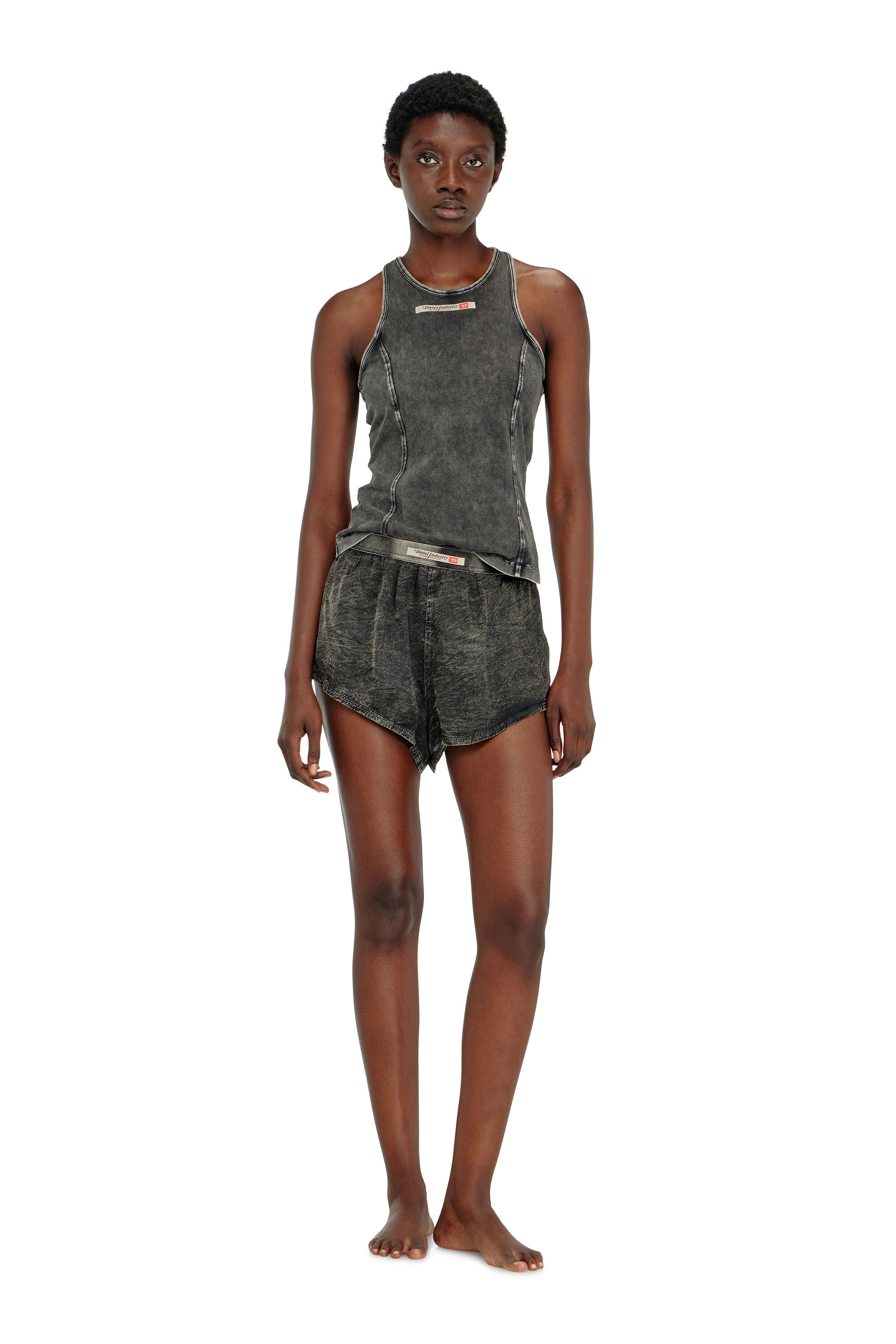 Diesel - IRENE-DNM, Camiseta de algod&oacute;n con efecto tratado Mujer in ToBeDefined - 1