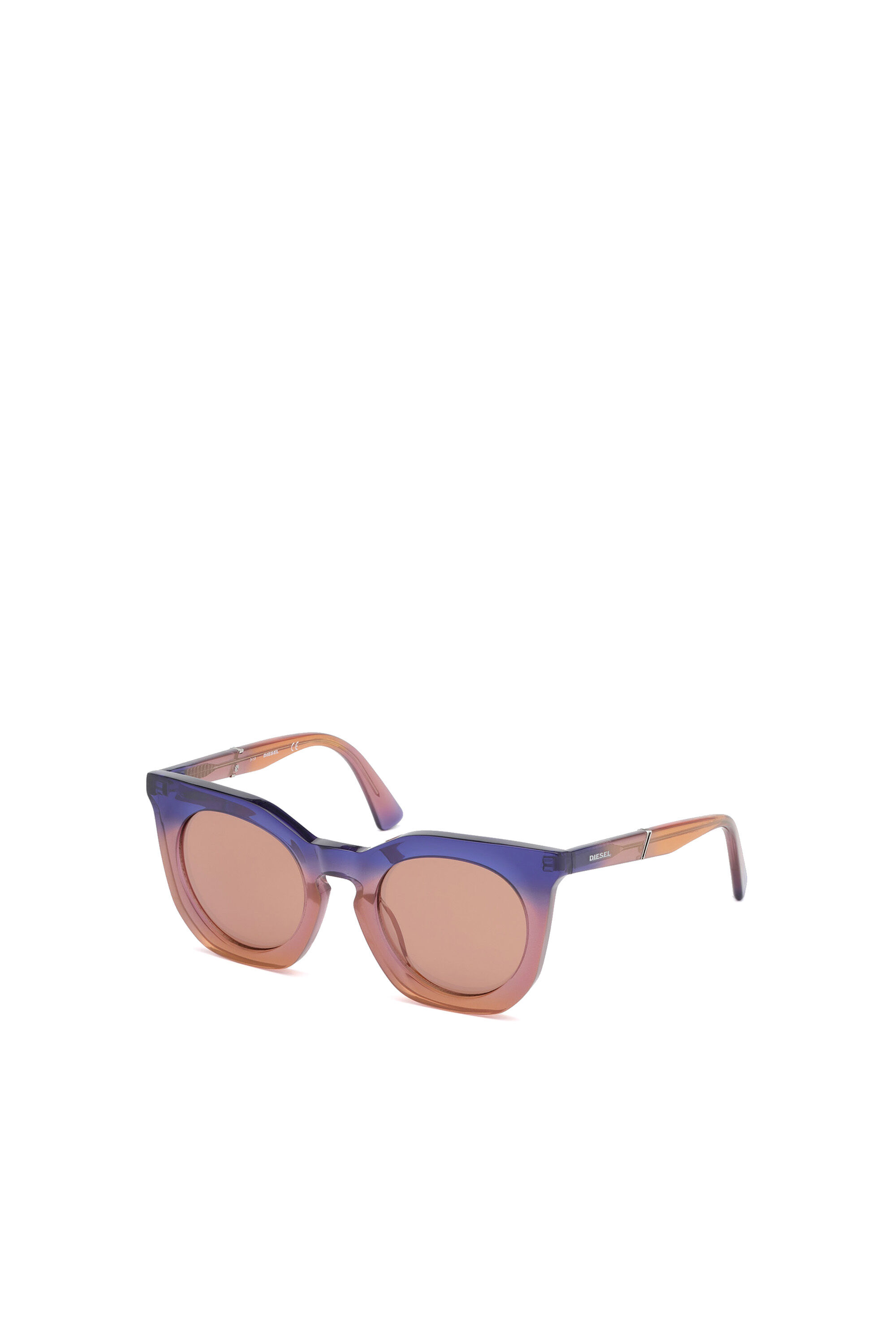 Diesel - DL0283, Gafas de sol redondeadas en acetato Mujer in Morado - 2