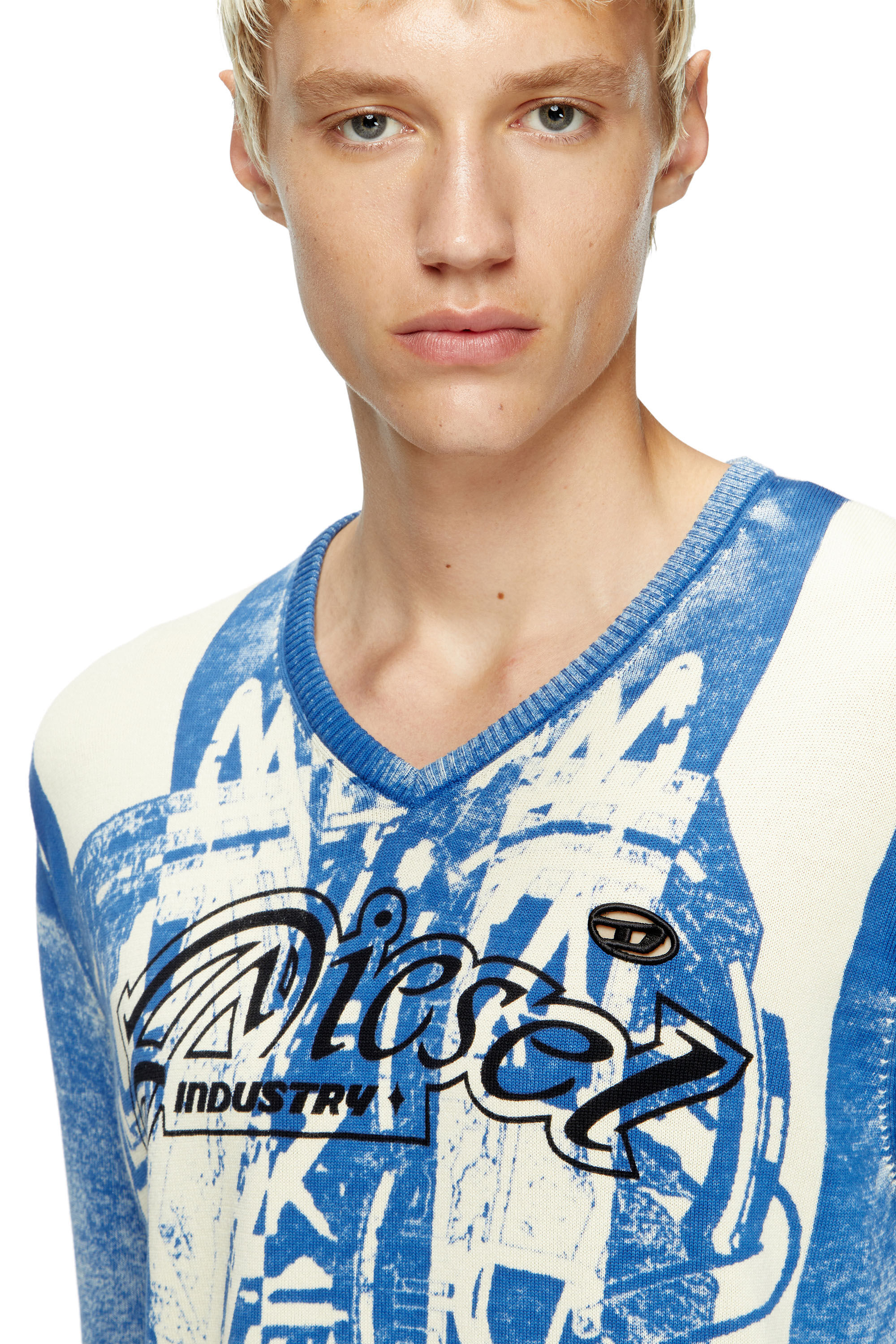 Diesel - K-OLIBA-V, Jersey con estampado interior de rayas Hombre in Multicolor - 5