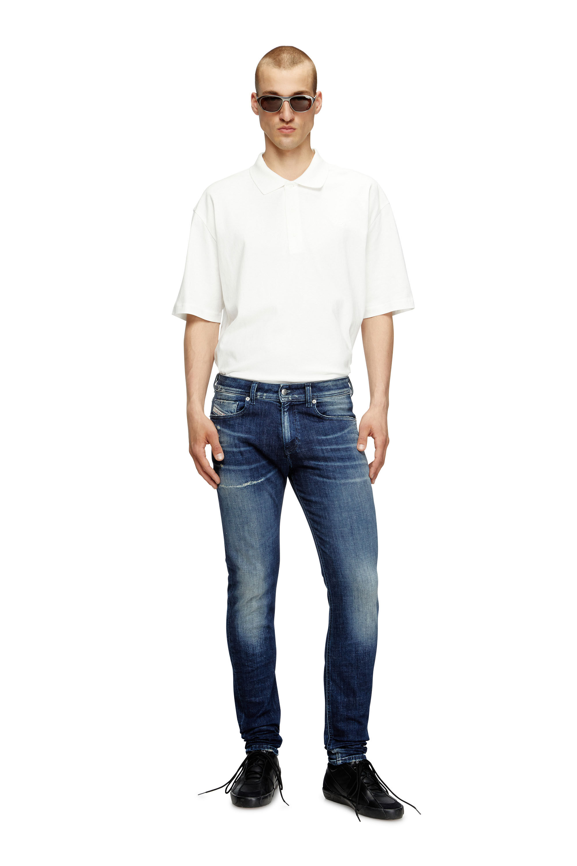 Diesel - Skinny Jeans 1979 Sleenker 09L97 Hombre, Azul Oscuro - 1