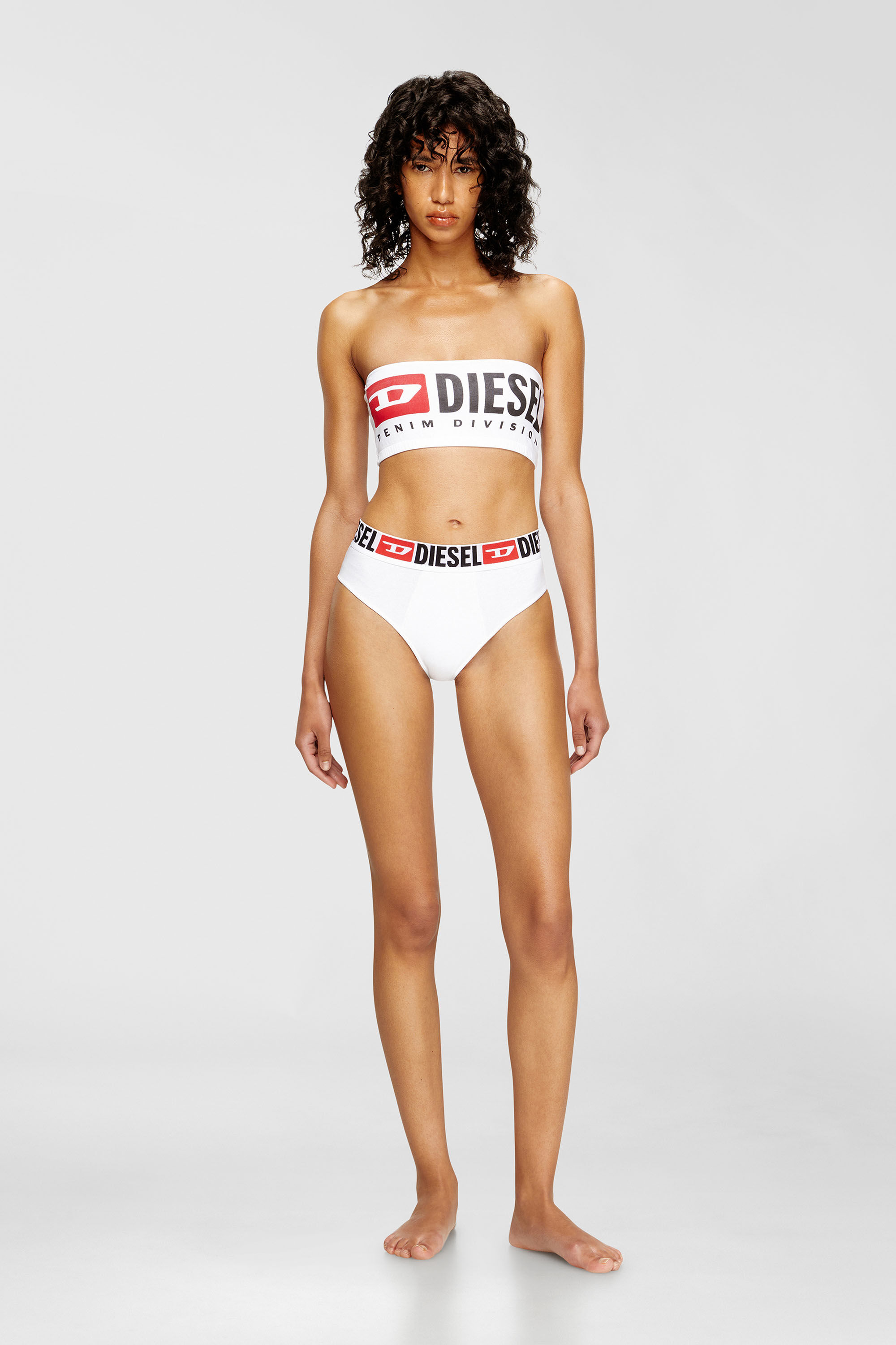 Diesel - UFSB-MELANIE, Sujetador sin tirantes con logotipo maxi Mujer in Blanco - 1