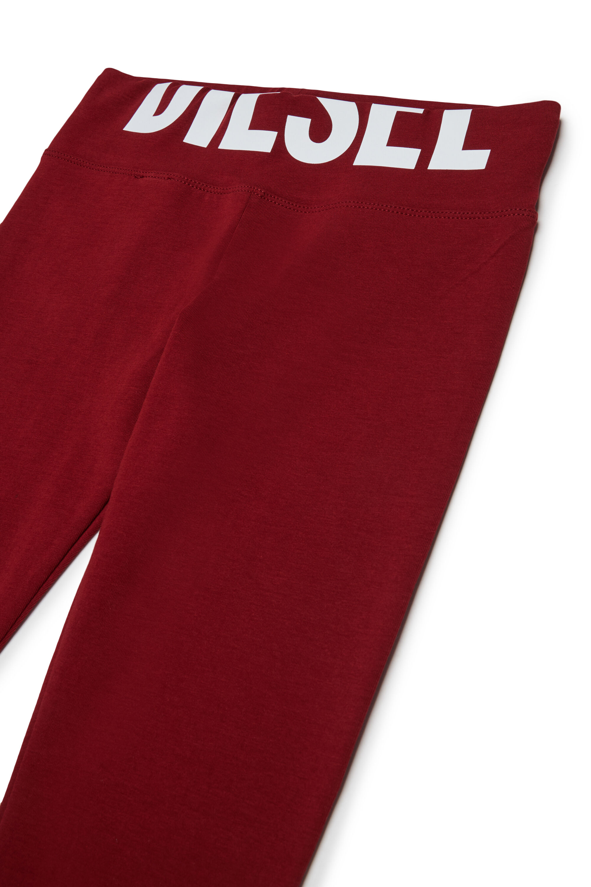Diesel - PCEFY, Leggings de algod&oacute;n con logo recortado Mujer in Rojo - 3