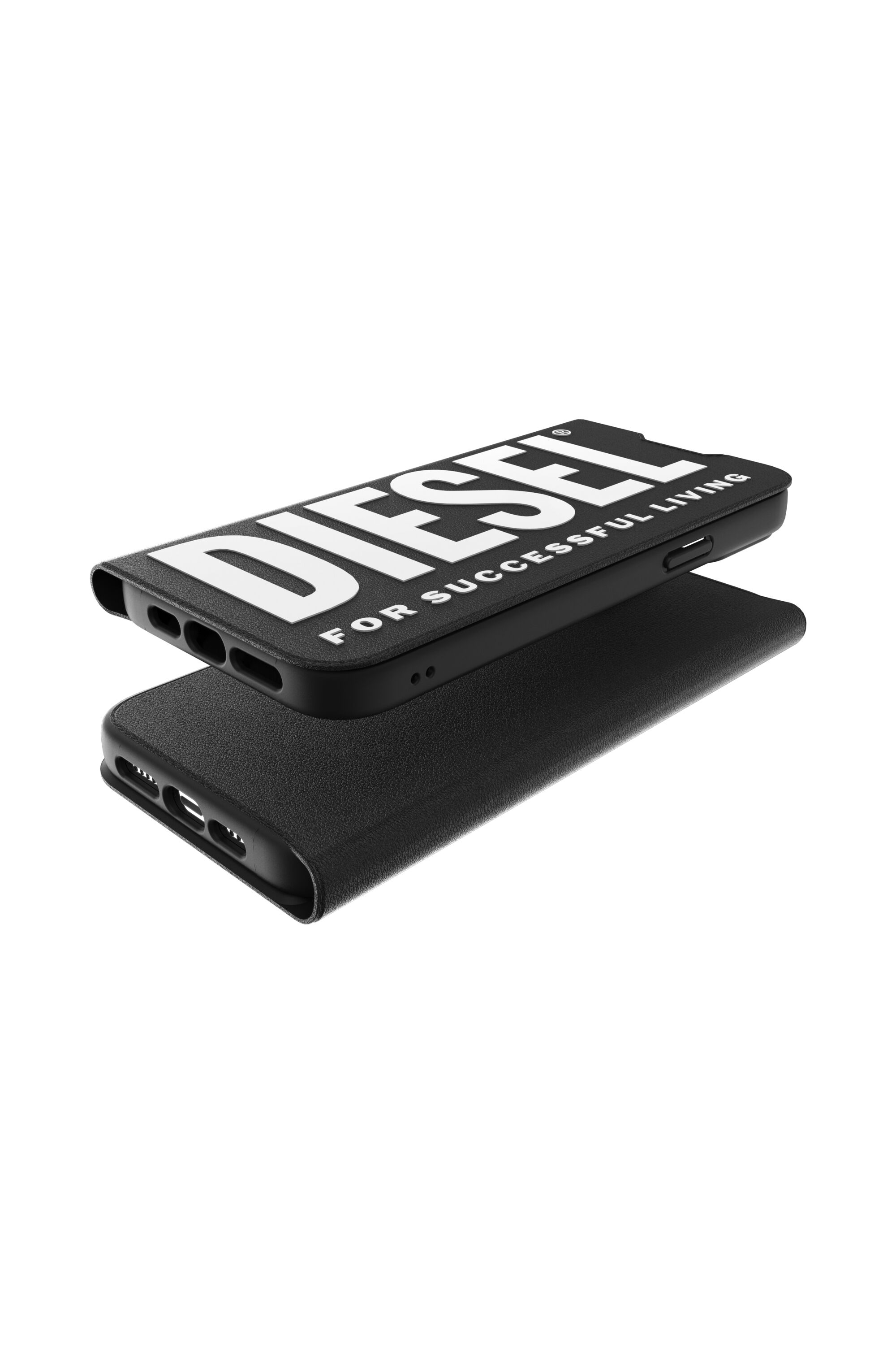 Diesel - 48275 BOOKLET CASE, Funda con tarjetero por iPhone 13 Pro Max Unisex in Negro - 3