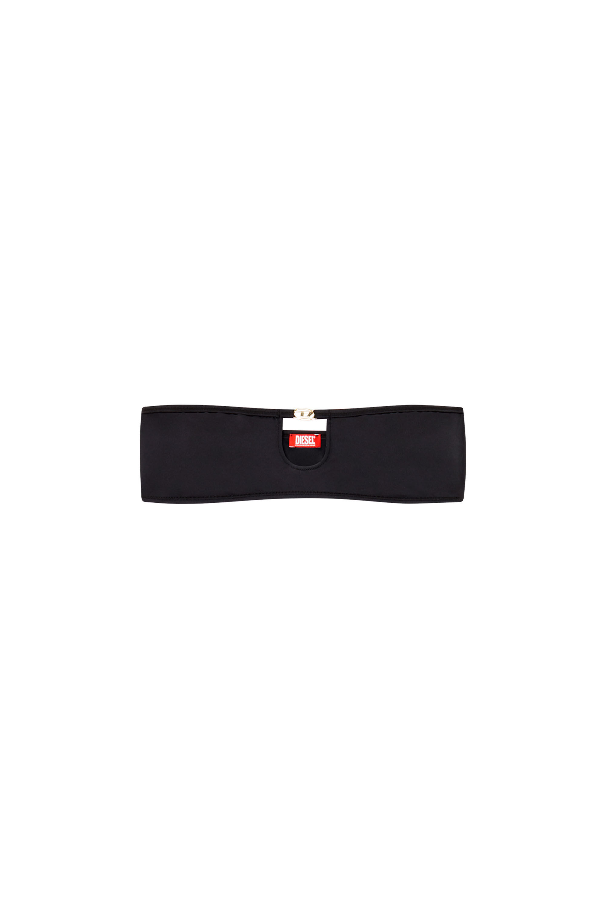 Diesel - ROCHELLE-UTLT, Bandeau bra en con metal Oval D Mujer in Negro - 2