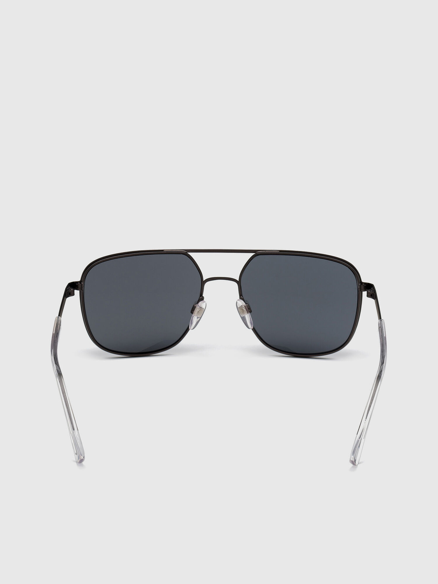 Diesel - DL0325, Gafas metálicas rectangulares con doble puente. Hombre in Negro - 4