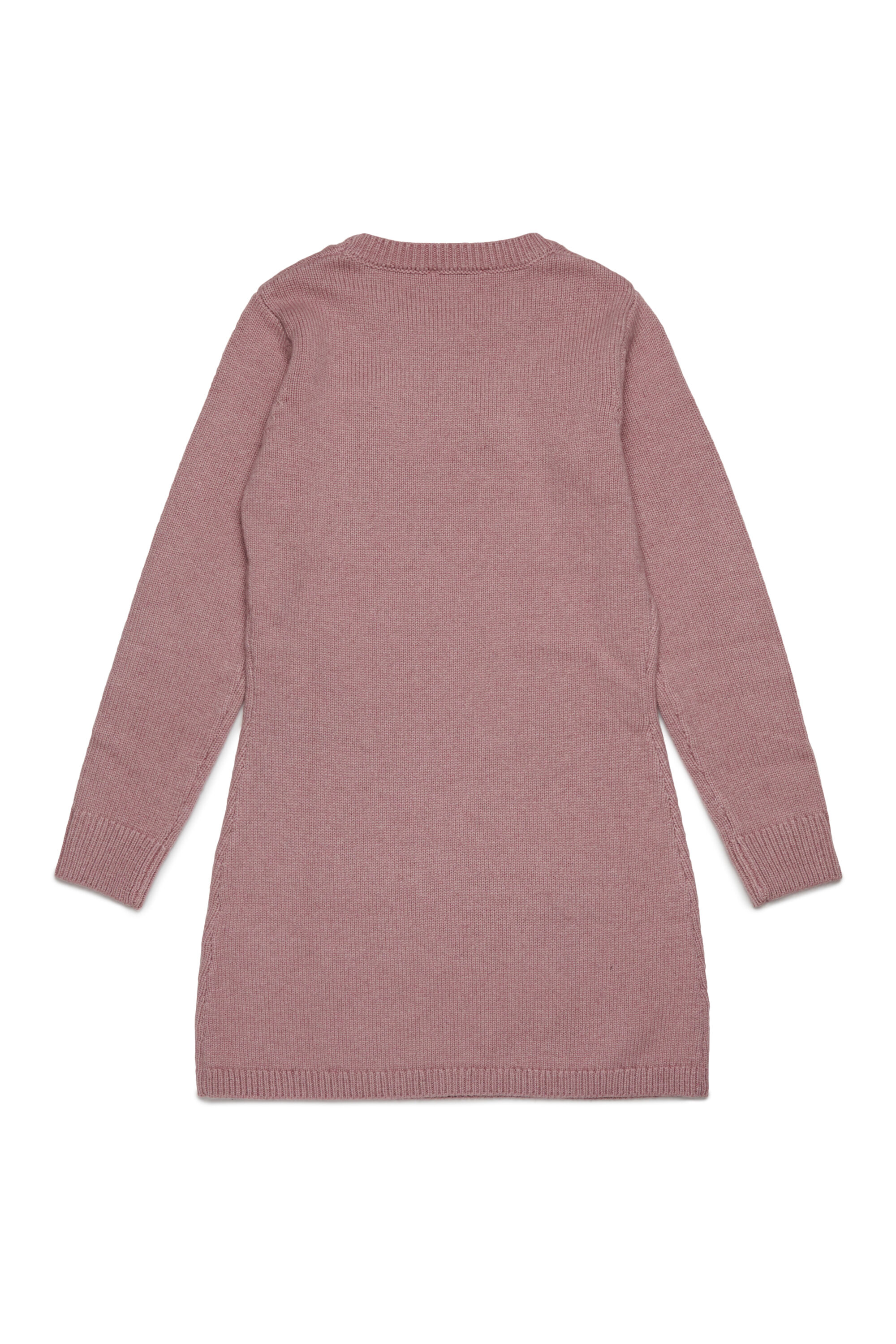 Diesel - DIRMY, Vestido de mezcla de lana con logo bordado Mujer in Rosa - 2