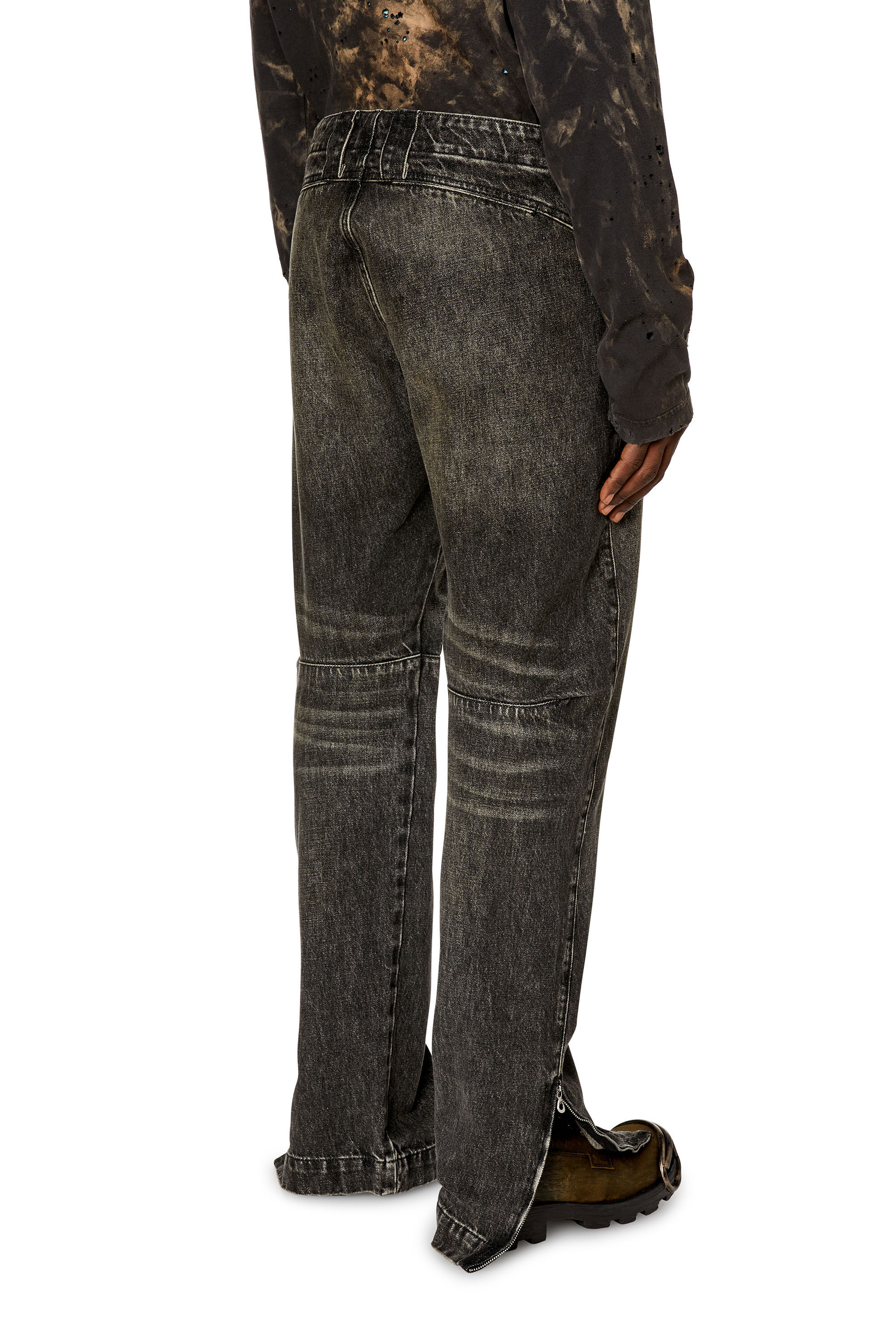 Diesel - Straight Jeans D-Gene 0GHAA, Negro/Gris oscuro - Image 4