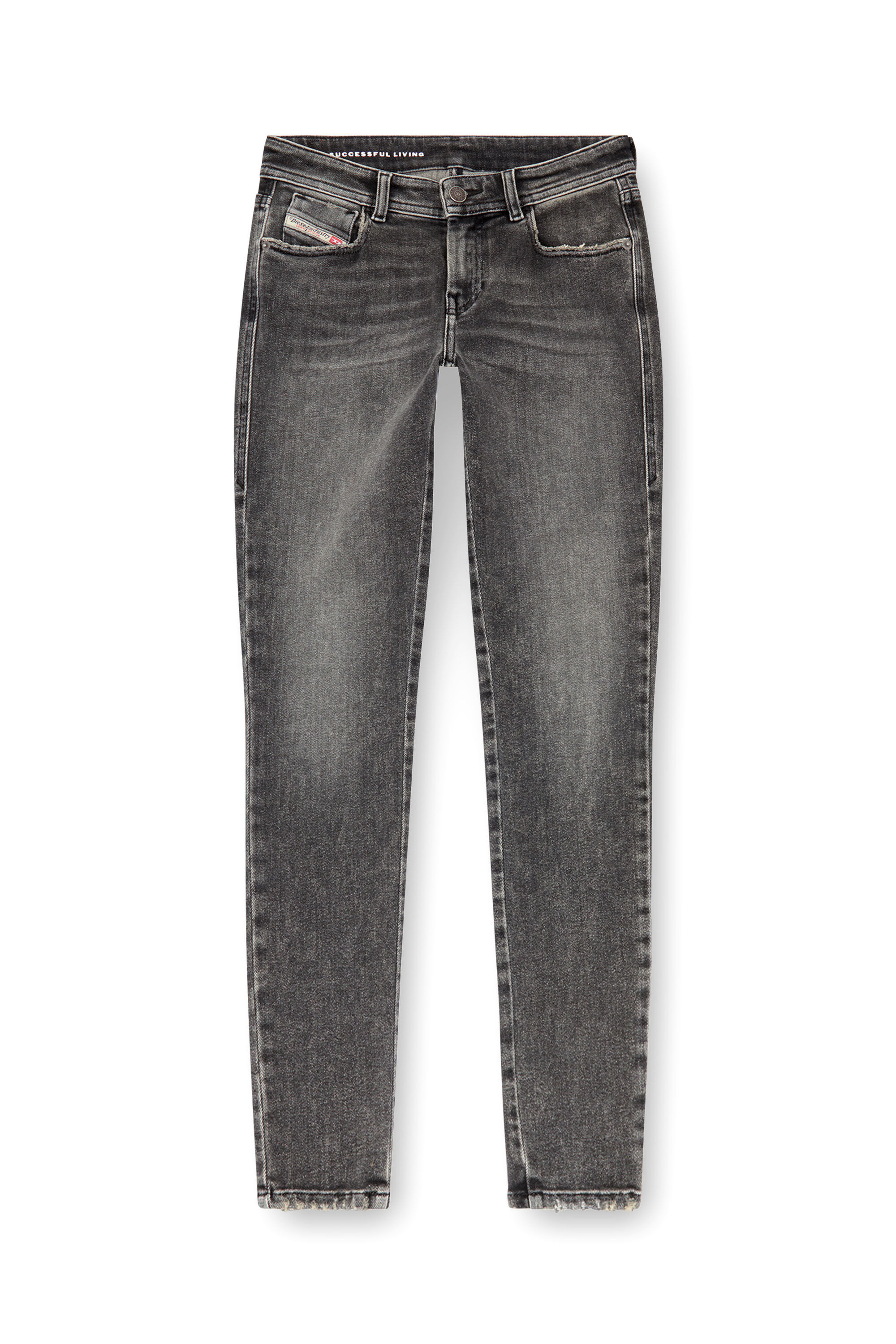 Diesel - Skinny Jeans 2017 Slandy 09J07 Mujer, Gris oscuro - 2