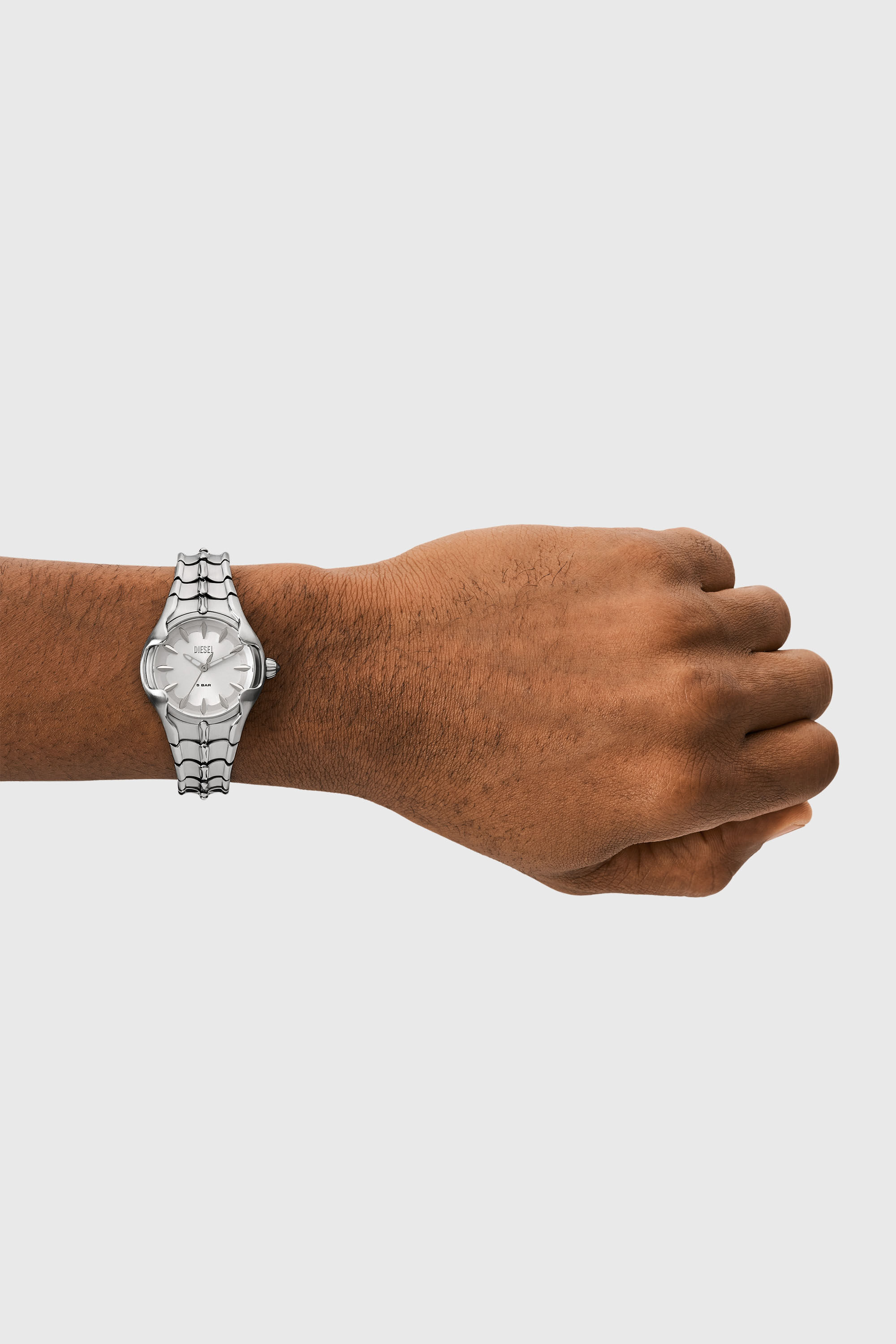 Diesel - DZ5605, Reloj Vert de acero inoxidable con movimiento de tres agujas Mujer in Plateado - 5